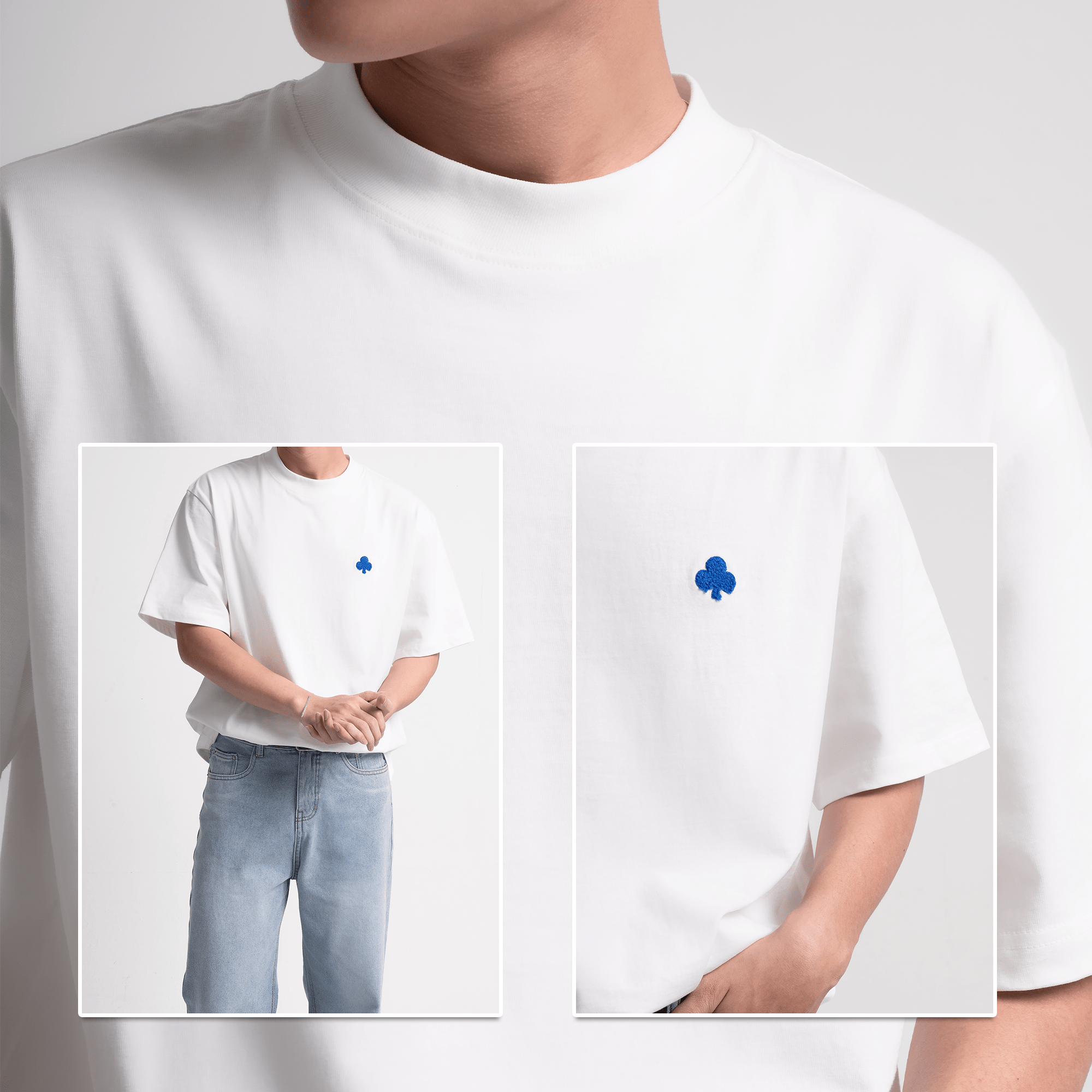 Mô tả Áo thun nam phom rộng PERIN thêu xù CAPMAN CLUB, áo phông local brand trẻ trung - 4