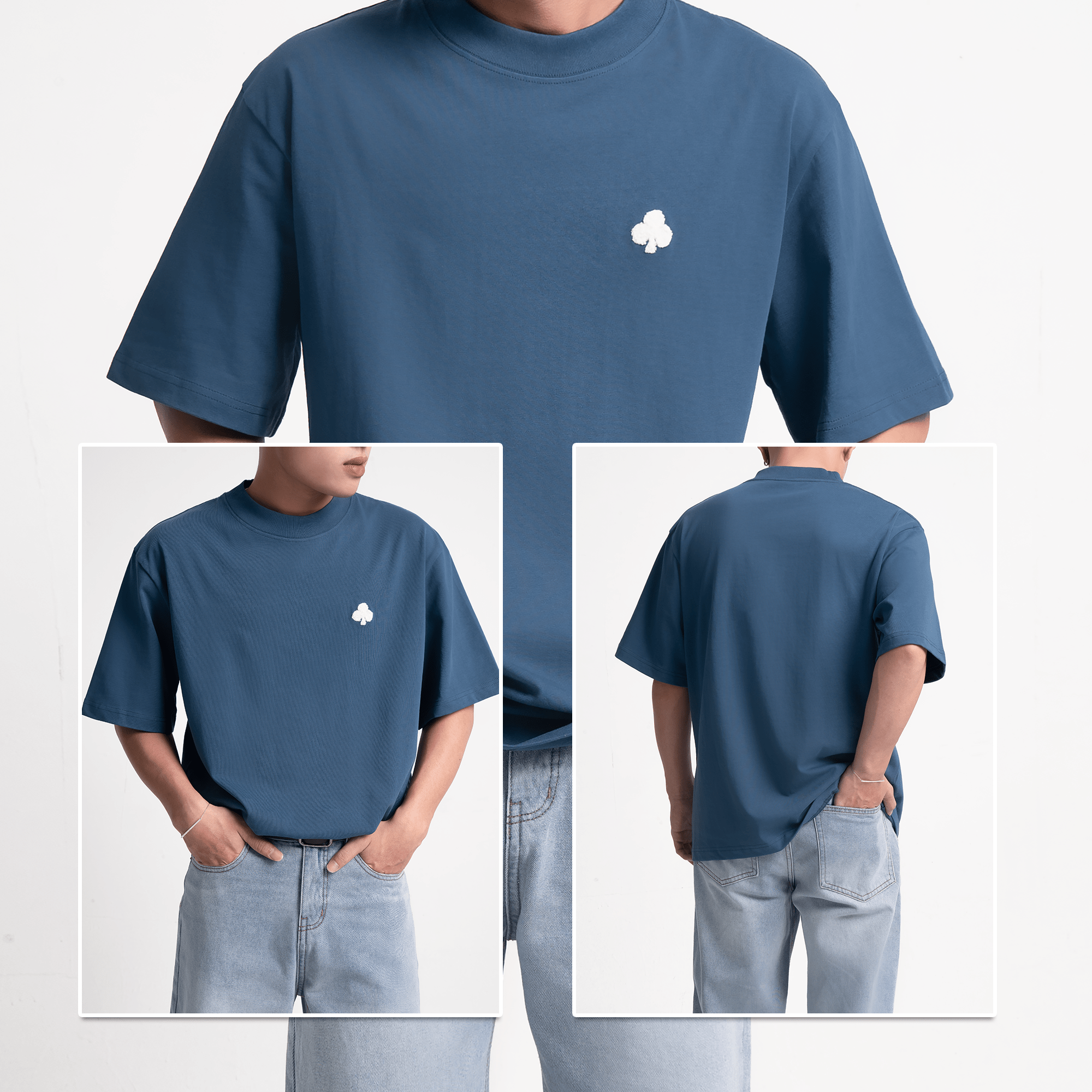 Mô tả Áo thun nam phom rộng PERIN thêu xù CAPMAN CLUB, áo phông local brand trẻ trung - 5