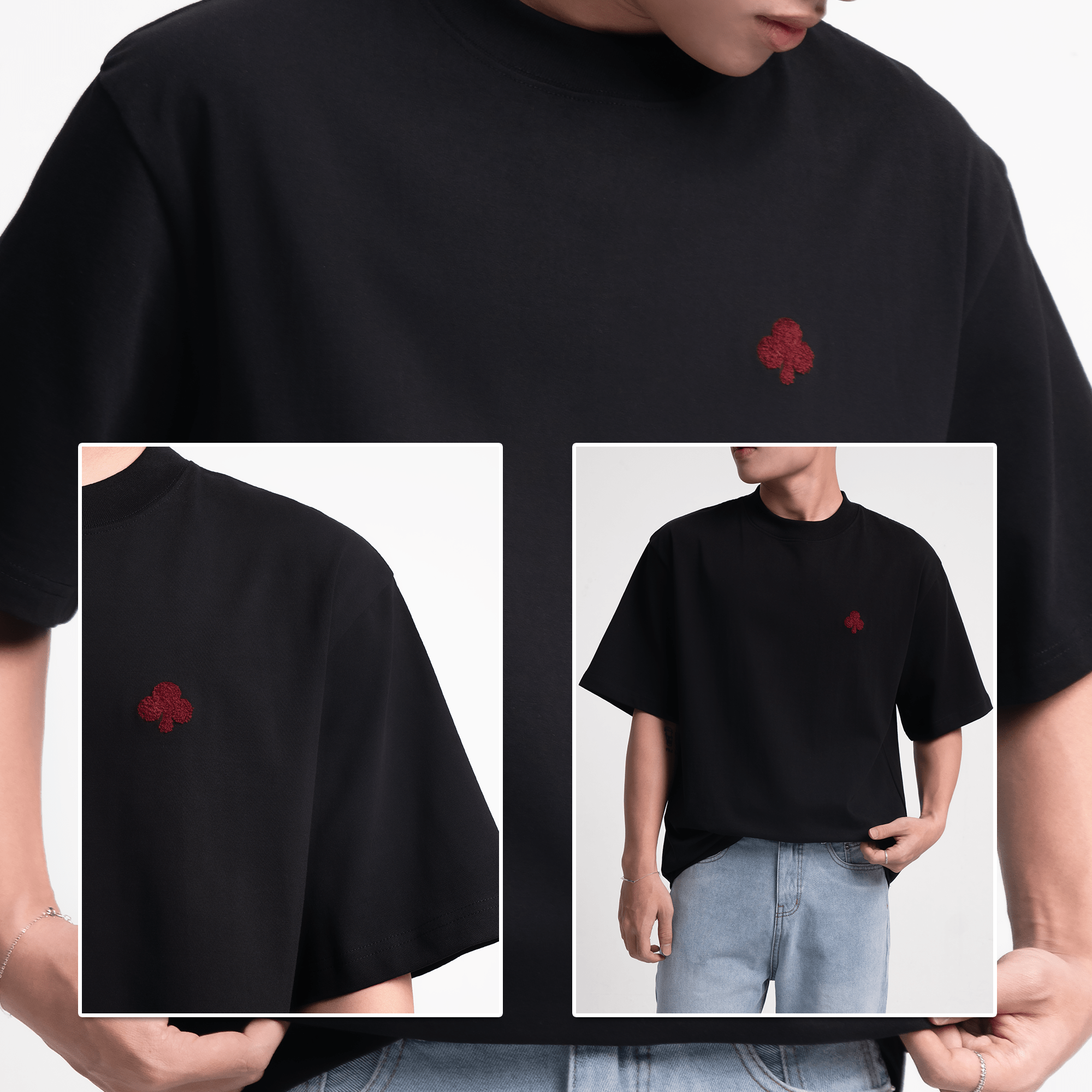 Mô tả Áo thun nam phom rộng PERIN thêu xù CAPMAN CLUB, áo phông local brand trẻ trung - 7