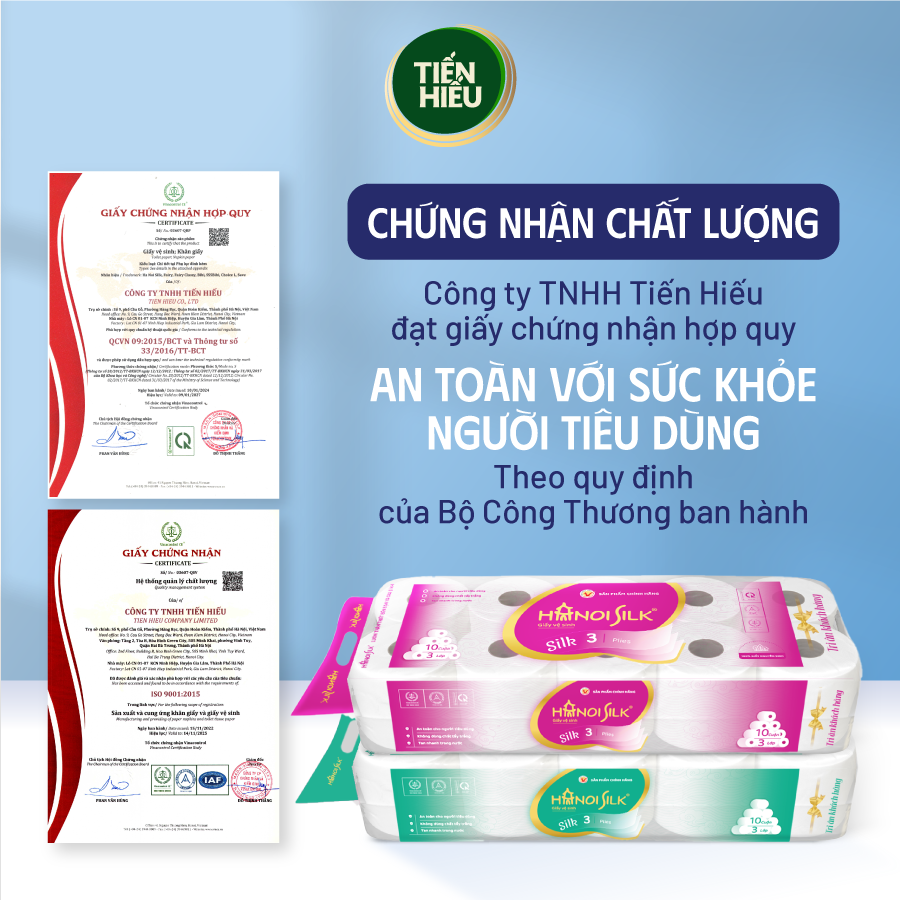 Mô tả Mua 3 Bịch GVS HANOISILK 10 Cuộn 3 Lớp Ko Lõi/Có Lõi Tan Nhanh- Tặng 3 Bịch Giấy Ăn Rút Đa Năng 270 Tờ - 1