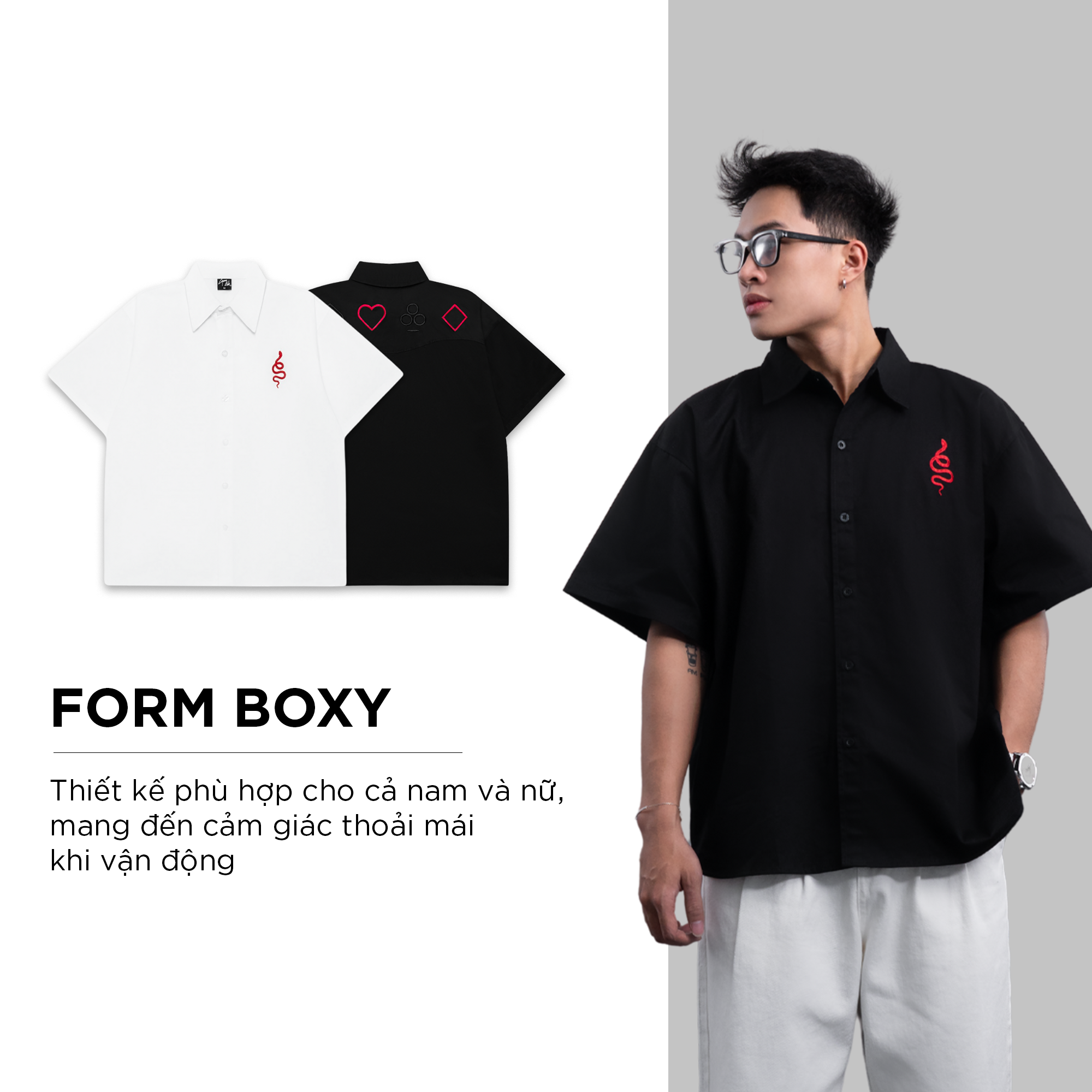 Áo sơ mi phom rộng