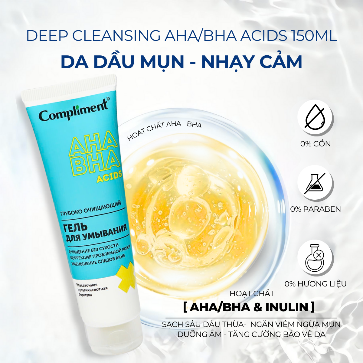 Mô tả Sữa Rửa Mặt Compliment No Problem Ngăn Ngừa Mụn Sạch Sâu 200ml - 5