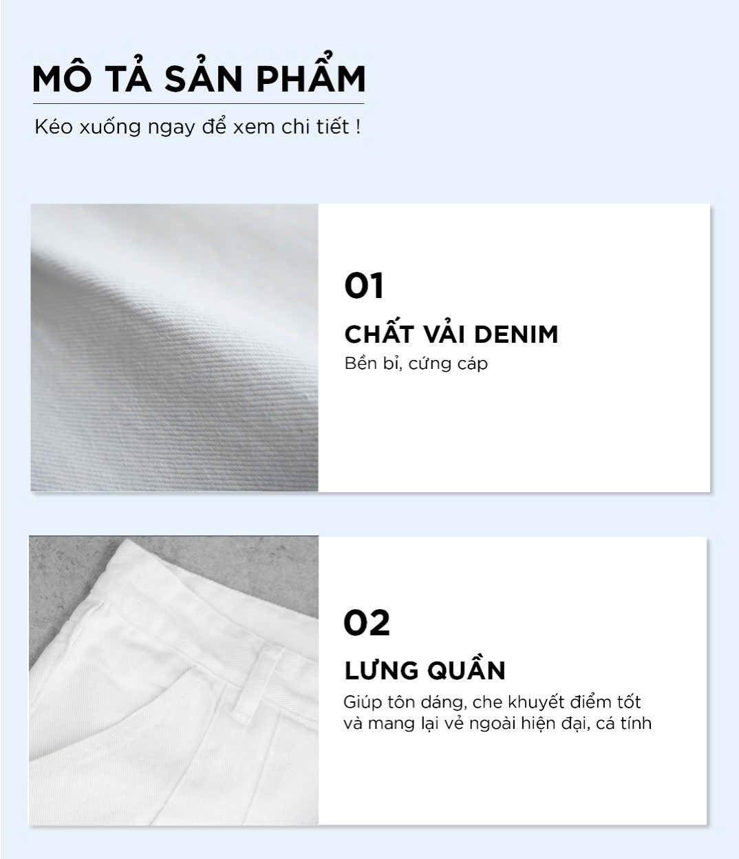 Mô tả Quần jeans dài nam REVAL ống rộng xếp ly CAPMAN CLUB, thoải mái đi học - đi làm - đi chơi - 2