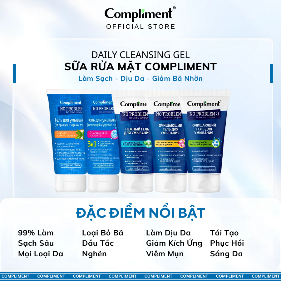 Mô tả Sữa Rửa Mặt Compliment No Problem Ngăn Ngừa Mụn Sạch Sâu 200ml - 3