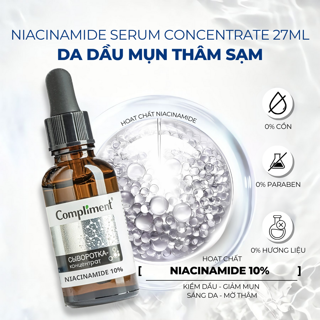 Mô tả Serum Compliment No problem AHA-BHA-PHA Giảm Mụn, Mờ Thâm, Se Lỗ Chân Lông Cho Da Dầu Mụn 27ml - 3