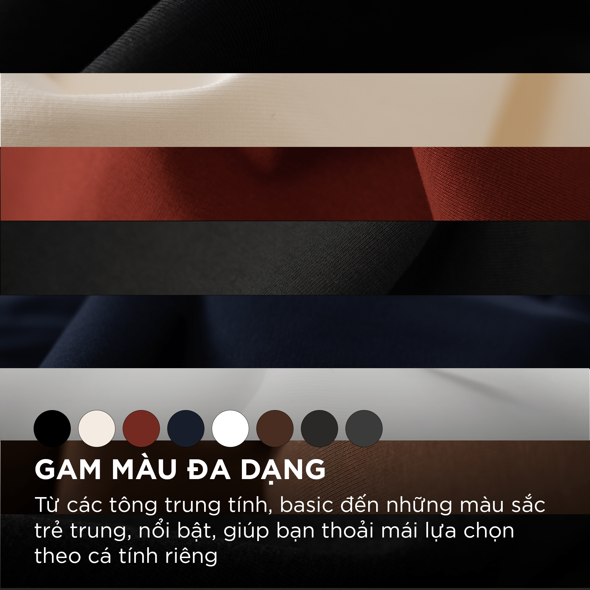 Áo thun nam basic cổ tròn