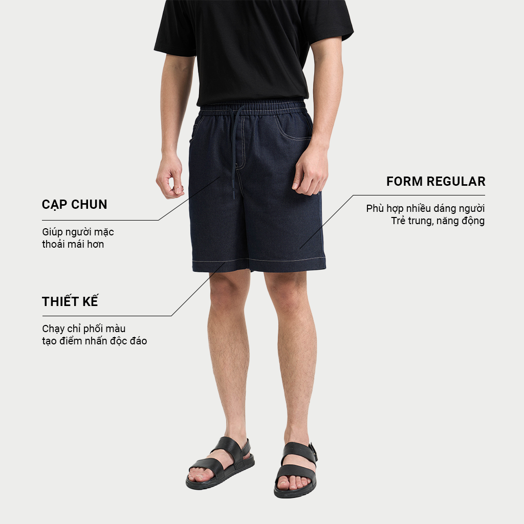 Mô tả Quần Short Kaki Nam KRIK Form Regular Chất Liệu Cotton Thiết Kế Trẻ Trung Lịch Lãm QS8111 - 1