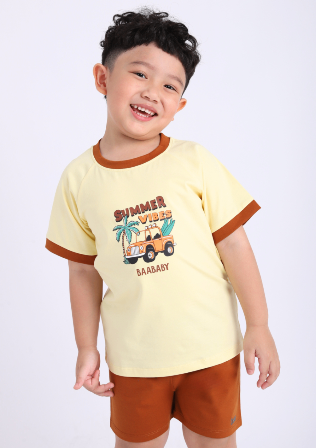 Mô tả Set Đồ Bộ Bé Trai Cộc Tay Mềm Mịn, Thoáng Mát (1-10 tuổi) Baababy -DB04N - 1