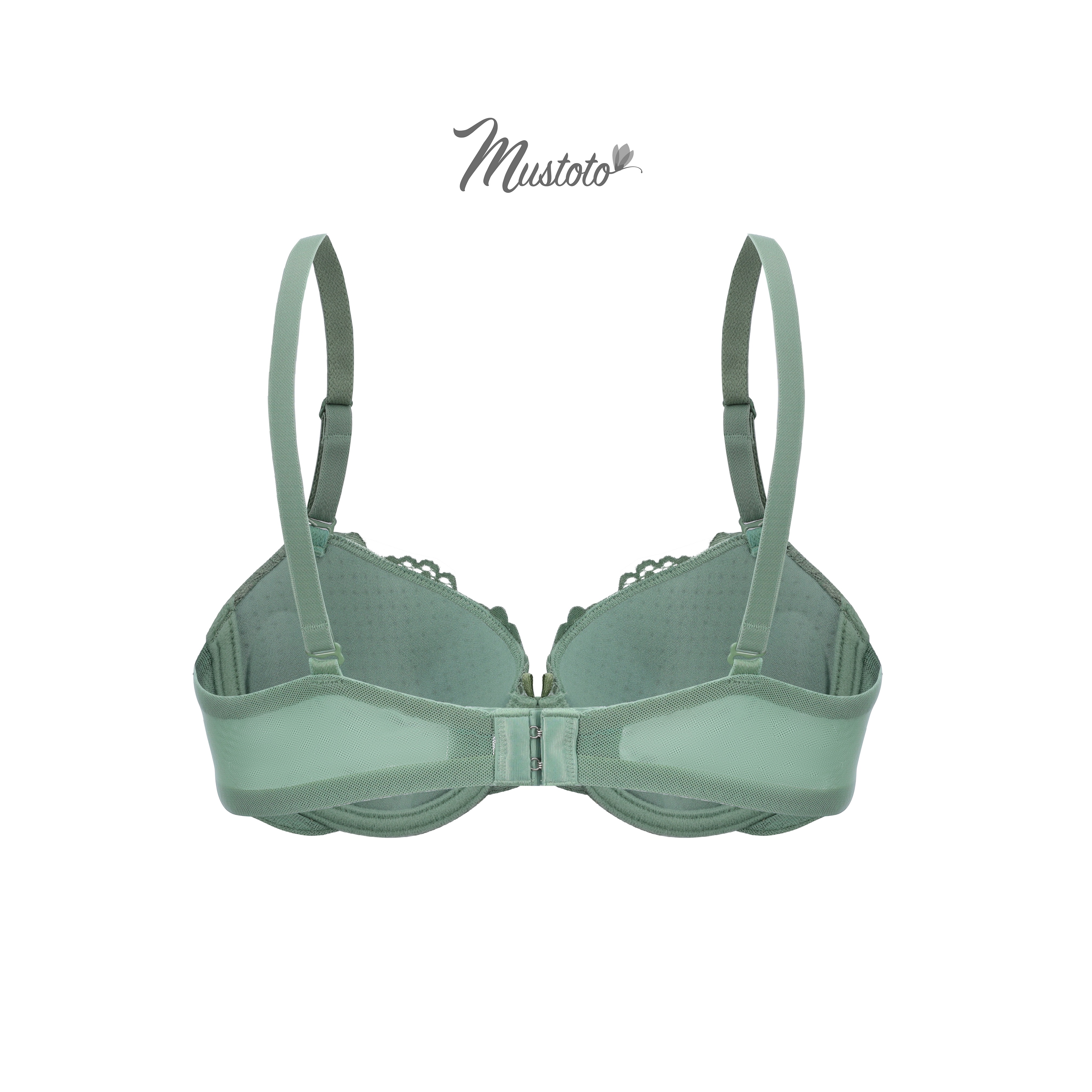 Mô tả Áo Lót Nữ Mustoto Bra Ren Phối Lưới Mút Mỏng Nhẹ Có Gọng (MA19) - 2