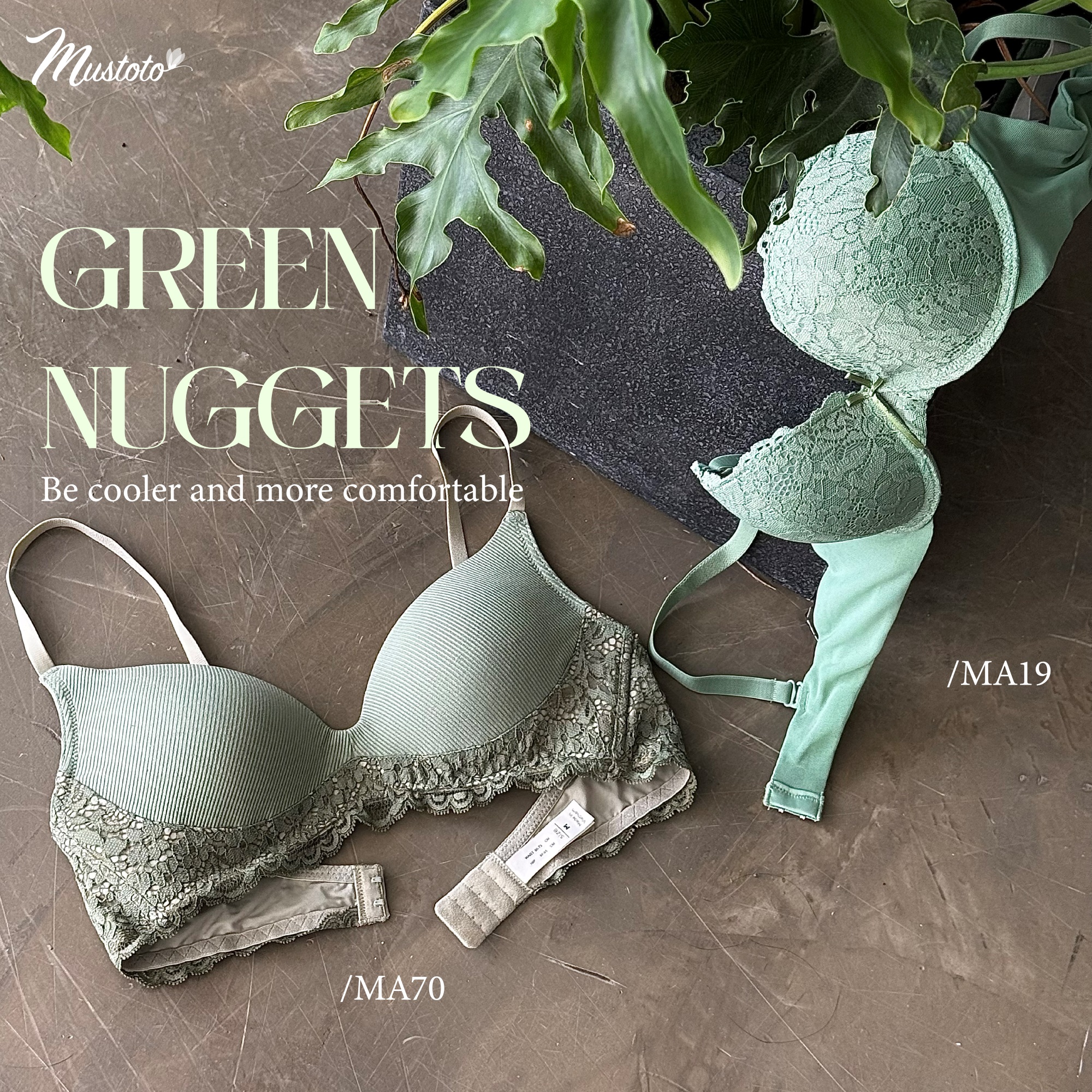 Mô tả Áo Lót Nữ Mustoto Bra Ren Phối Lưới Mút Mỏng Nhẹ Có Gọng (MA19) - 1