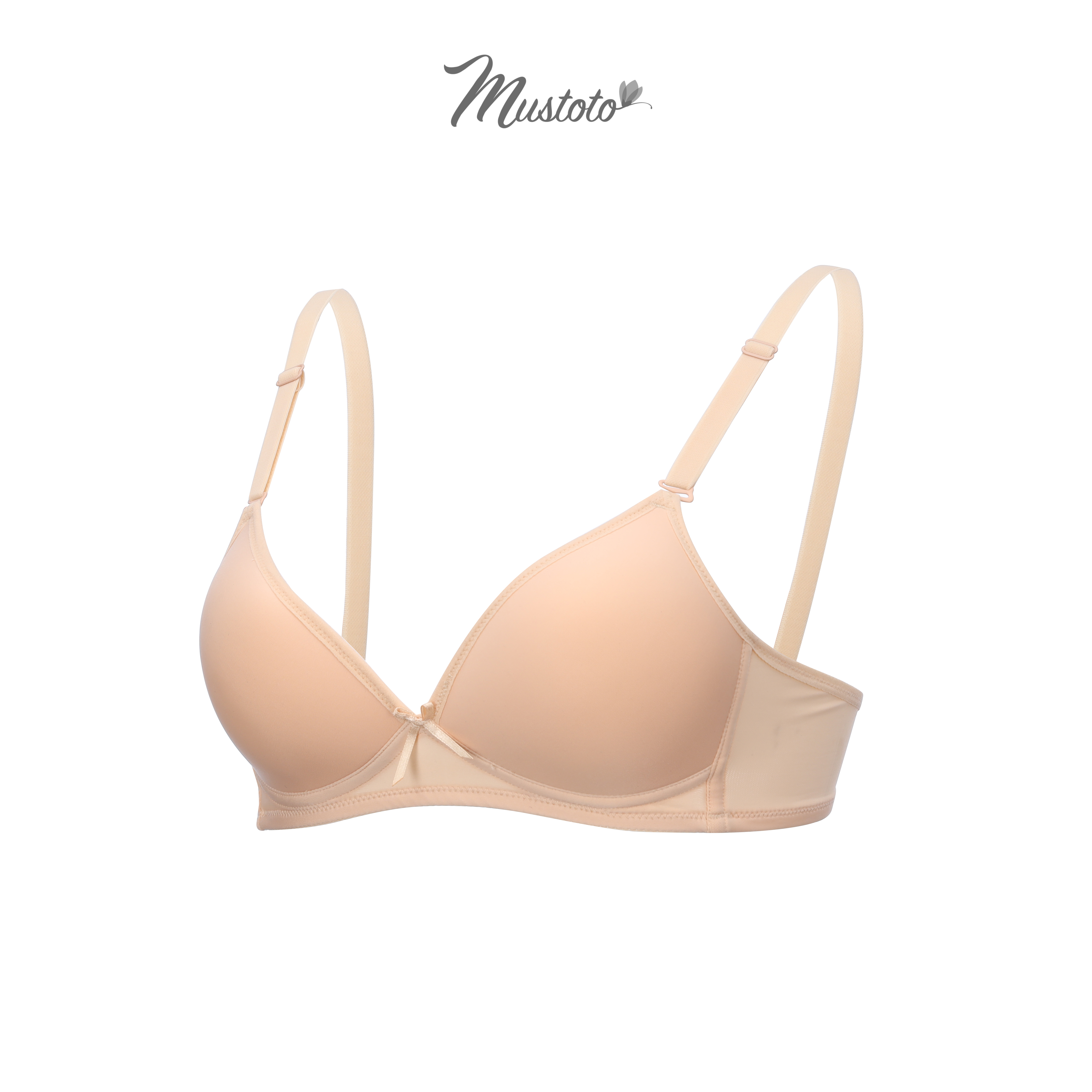 Mô tả Áo Lót Nữ Mustoto Trơn Mút Mỏng 0,2cm Không Gọng Thoải Mái Thoáng Mát (MA22) - 1