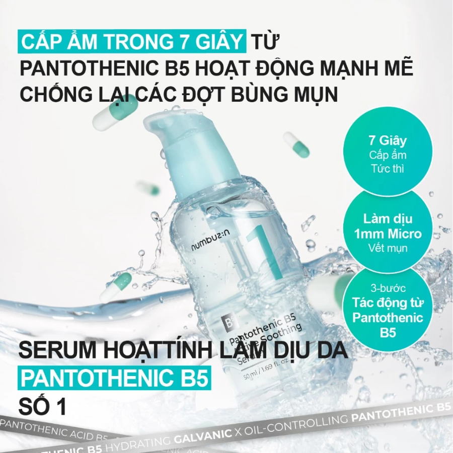 Mô tả Serum Làm Dịu Da Hoạt Tính Numbuzin Pantothenic B5 Số 1 – Phục Hồi, Dưỡng Ẩm, Làm Mềm Da (50ml) - 2