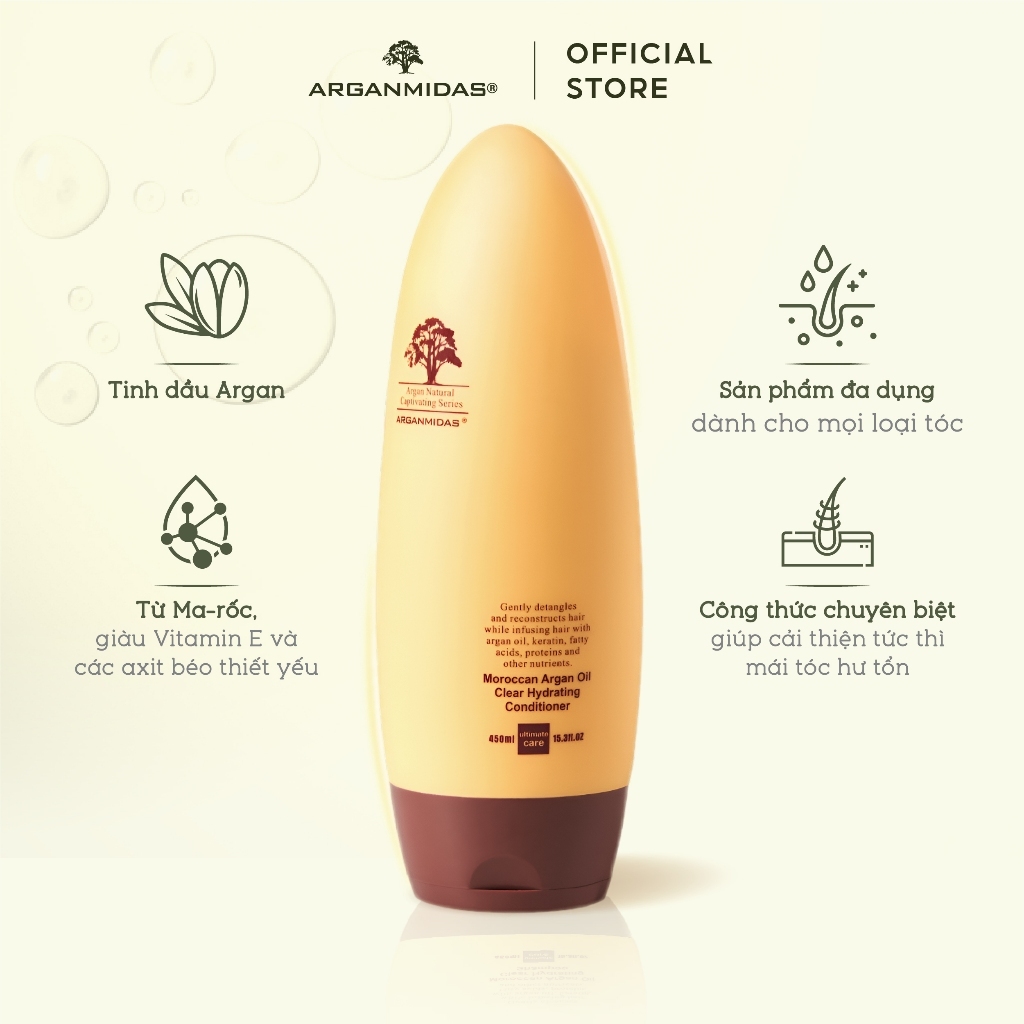 Mô tả Combo dầu gội kiềm dầu Arganmidas tạo phồng chân tóc giảm rụng tóc dầu xả Collagen siêu dưỡng ẩm phục hồi tóc hư 450ml - 4