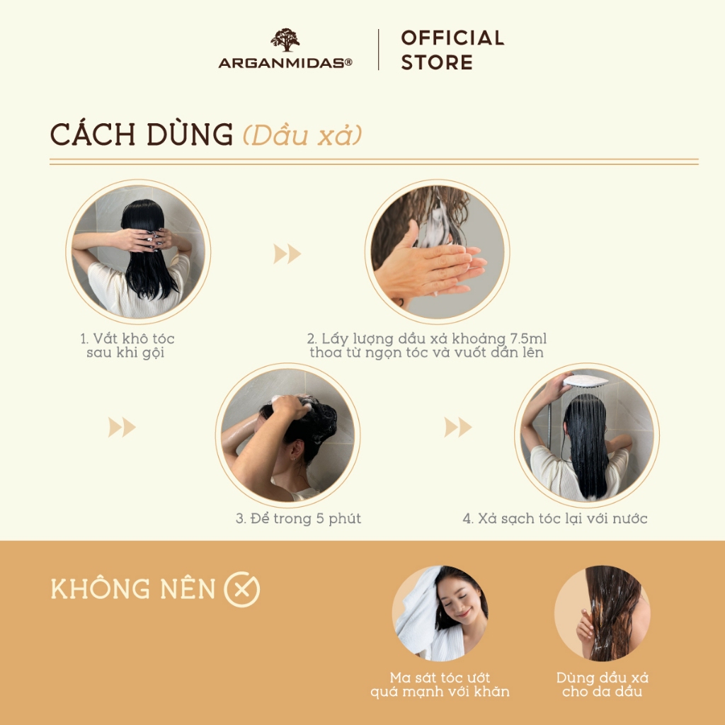 Mô tả Combo dầu gội kiềm dầu Arganmidas tạo phồng chân tóc giảm rụng tóc dầu xả Collagen siêu dưỡng ẩm phục hồi tóc hư 450ml - 6