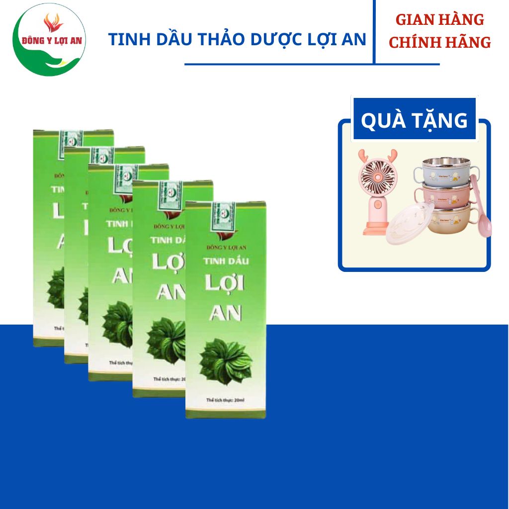 Mô tả Tinh Dầu Lợi An Hỗ TRợ Bôi Ho Khò Khè Cho Bé COMBO 5 HỘP TINH DẦU 20ml - 1
