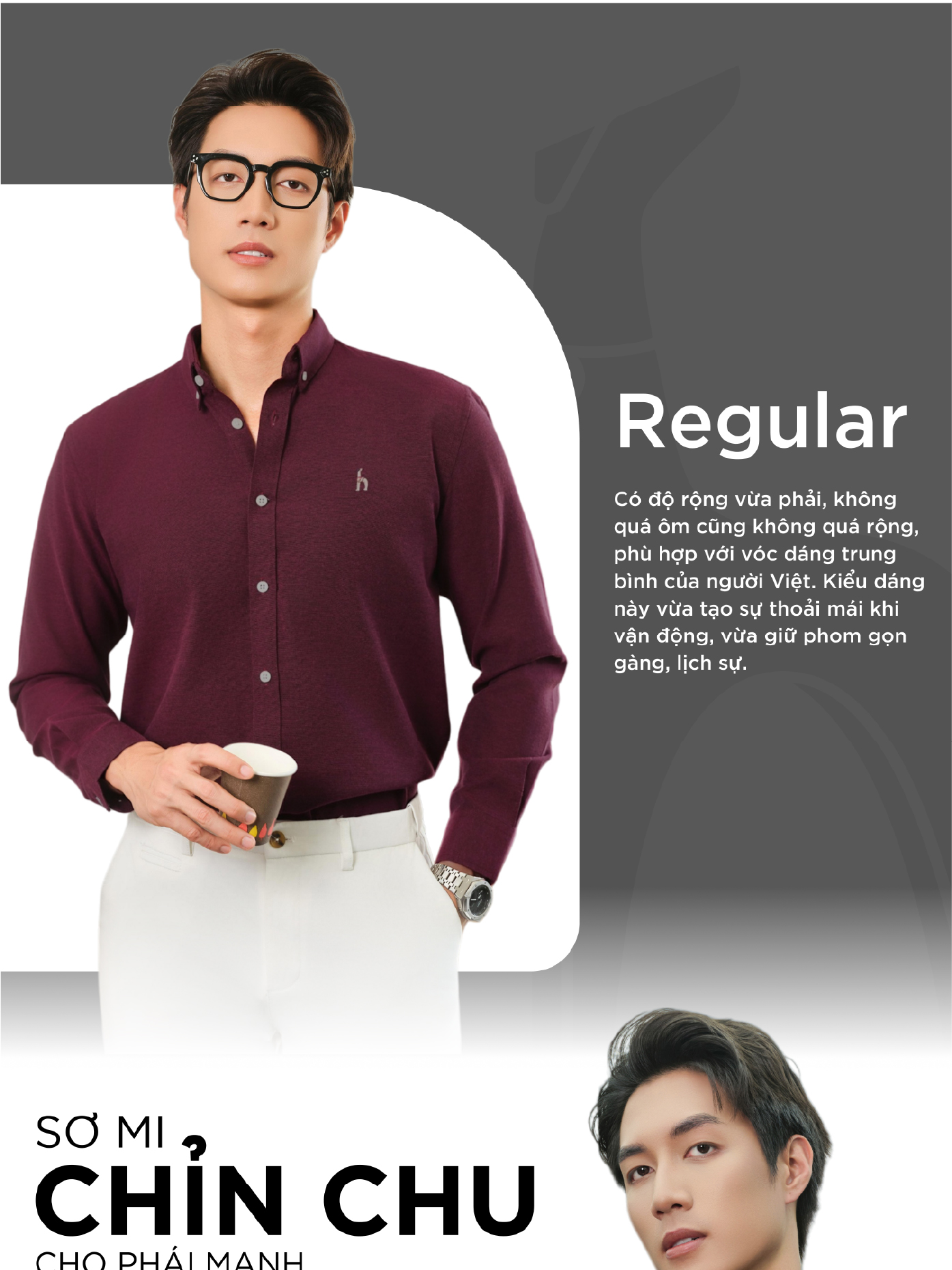 Mô tả Áo sơ mi nam tay dài SEASON "BA" thêu logo, vải Oxford cao cấp, thoáng mát, đứng form - HUSSIO - 6
