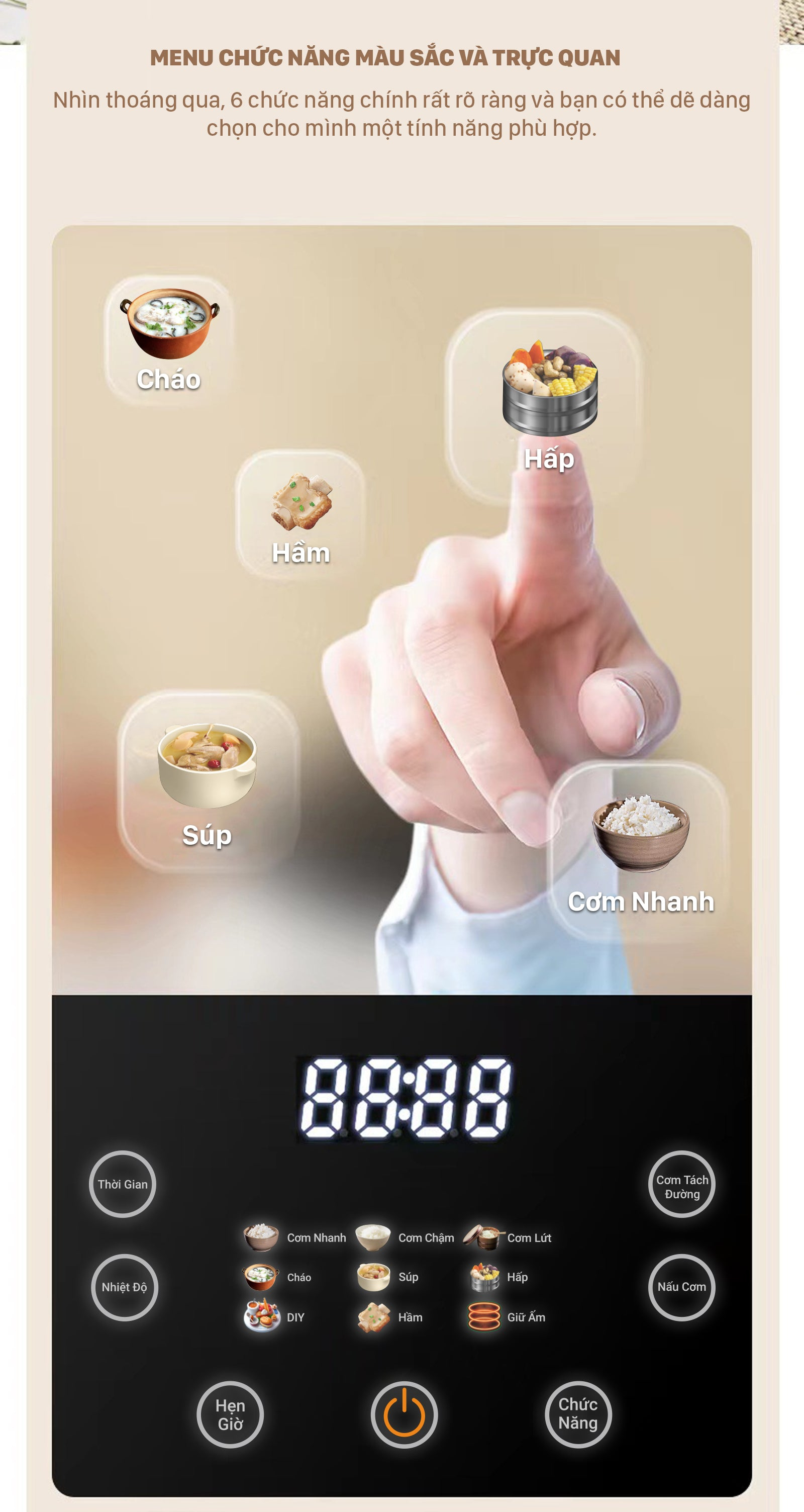 Mô tả Nồi Cơm Lòng Inox Vân Lục Giác Snapbee RC3000 Pro_Đa Năng_Cho Người Ăn Kiêng_Tiểu Đường [Snap Kitchen] - 4