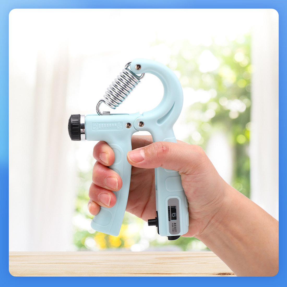 Mô tả Combo Dây Nhảy Tốc Độ PVC Dày 6mm Dài 3m + Kìm Bóp Tay Đếm Số Tự Động Kháng Lực 5 - 60kg Chính Hãng Amalife - 12
