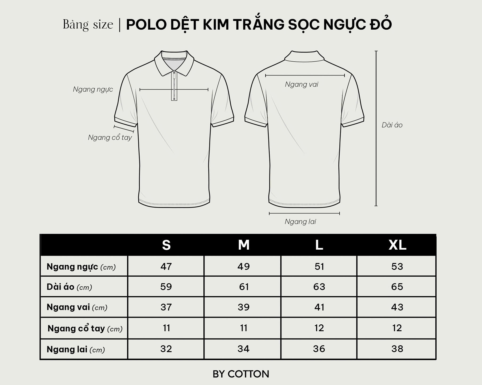 Mô tả Áo Thun Polo Nam Cao Cấp Dệt Kim Trắng Sọc Ngực Đỏ - SS2 By Cotton - 4