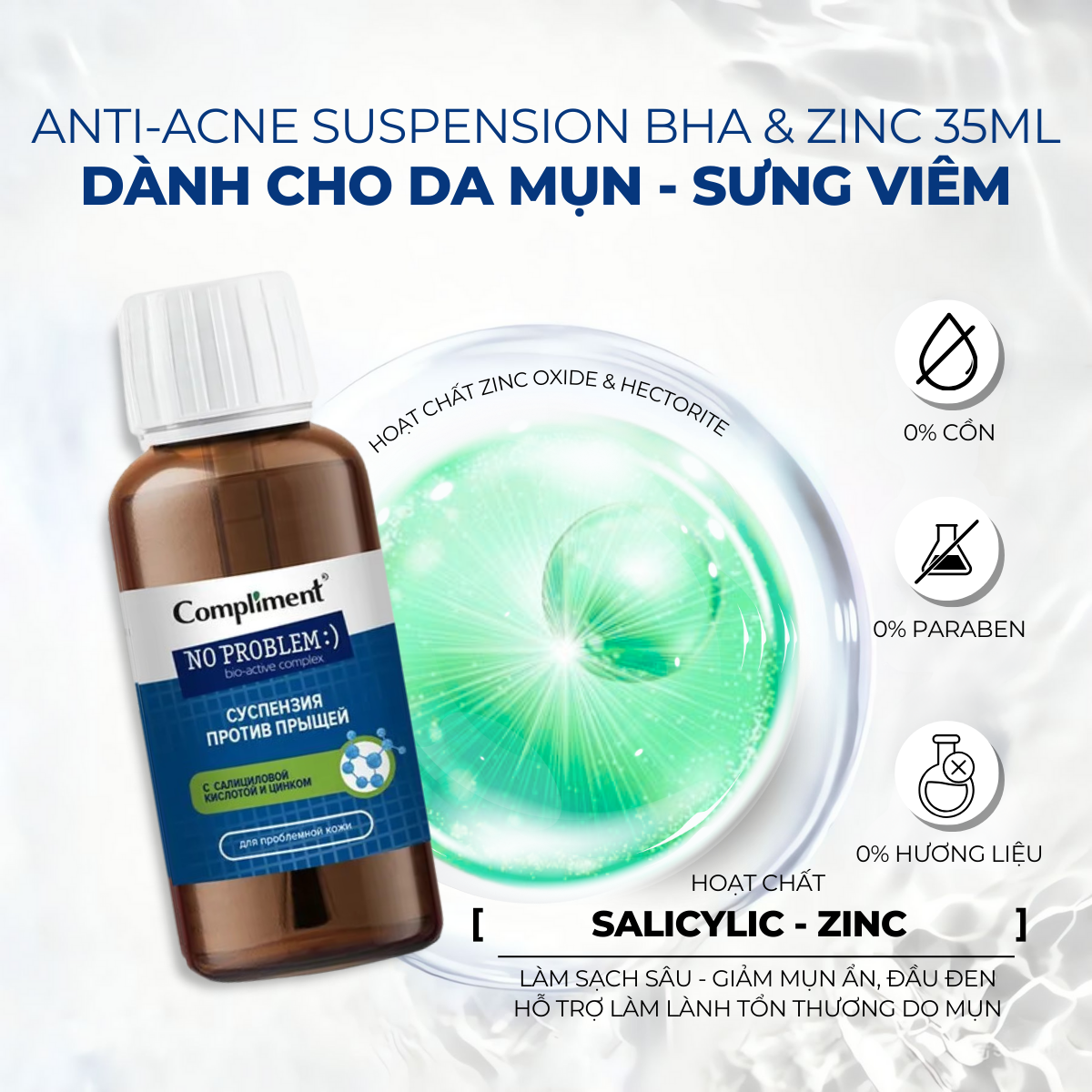 Mô tả Gel Giảm Mụn Bọc, Mụn Mủ, Mụn Trứng Cá, Mụn Viêm, Mụn Đầu Trắng, Mờ Thâm Compliment - Tuýp 25ml - 5