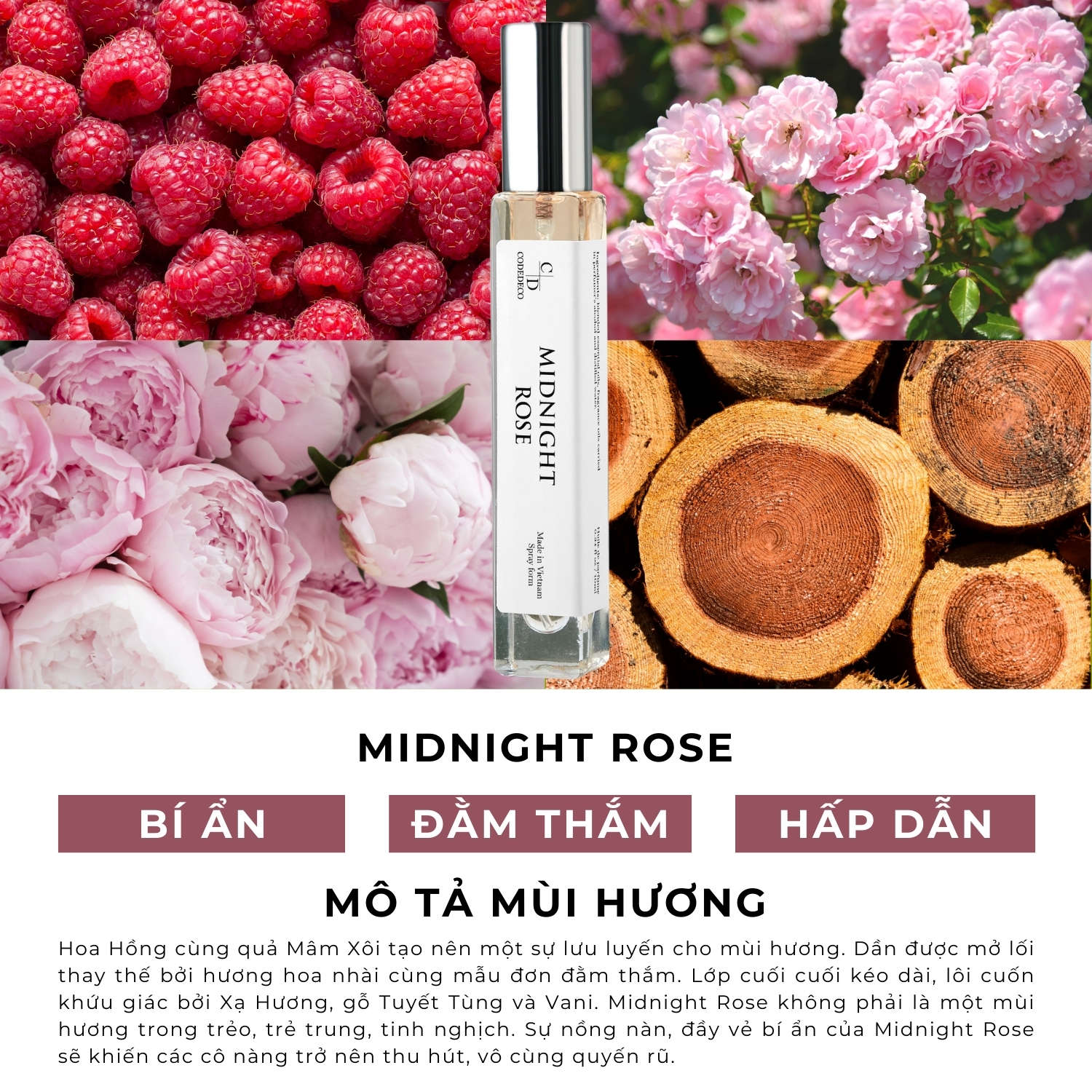 Mô tả 02 chai tinh dầu nước hoa CODEDECO 10ml dạng xịt + 4 vial 2.5ml mùi ngẫu nhiên - 4
