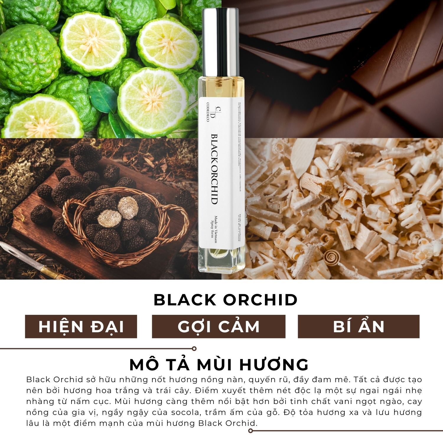 Mô tả 02 chai tinh dầu nước hoa CODEDECO 10ml dạng xịt + 4 vial 2.5ml mùi ngẫu nhiên - 5