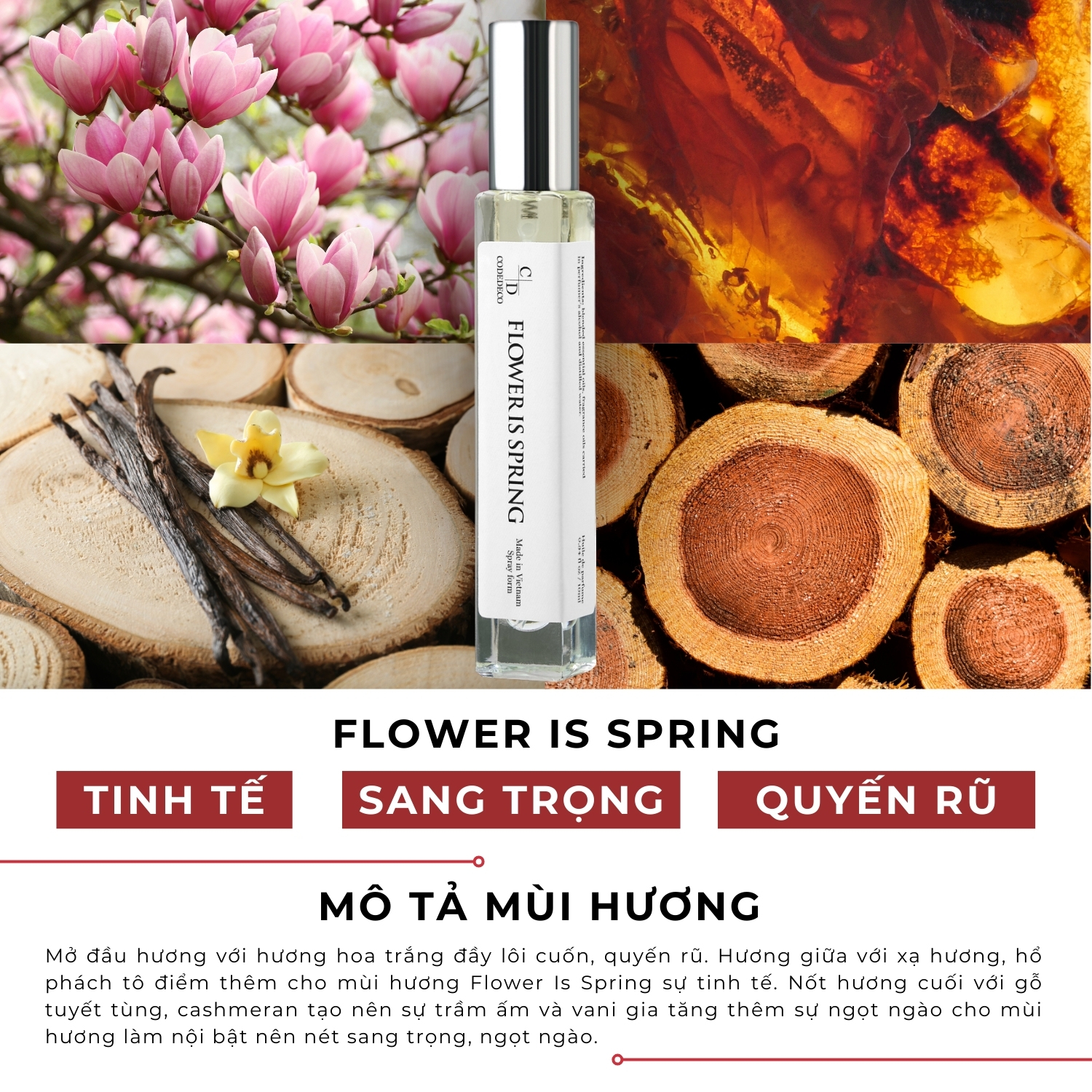 Mô tả 02 chai tinh dầu nước hoa CODEDECO 10ml dạng xịt + 4 vial 2.5ml mùi ngẫu nhiên - 9