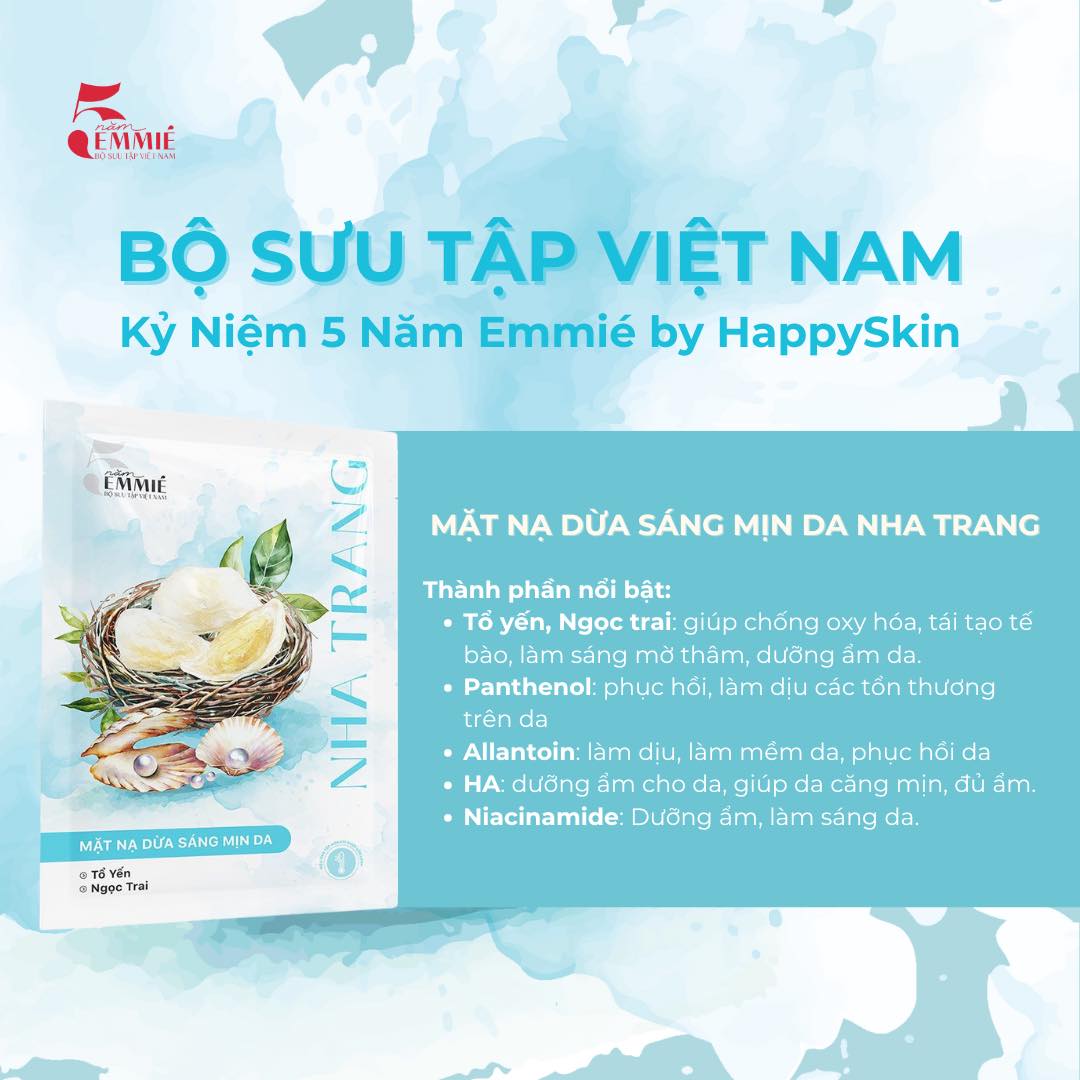 Mô tả Hộp 10 mặt nạ sinh học phôi dừa siêu tinh chất - Bộ sưu tập Việt Nam 25g - 3