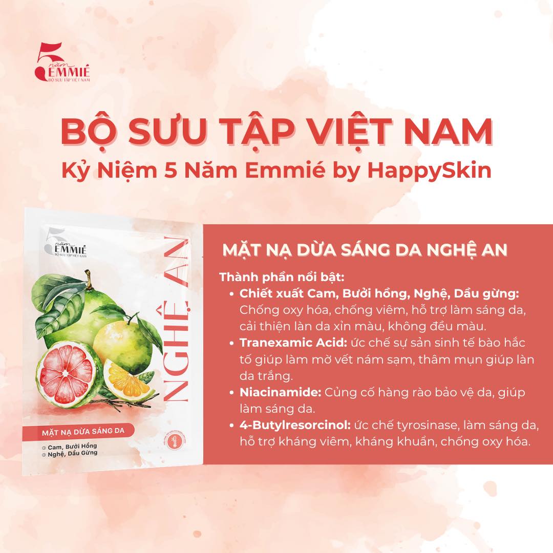 Mô tả Hộp 10 mặt nạ sinh học phôi dừa siêu tinh chất - Bộ sưu tập Việt Nam 25g - 4