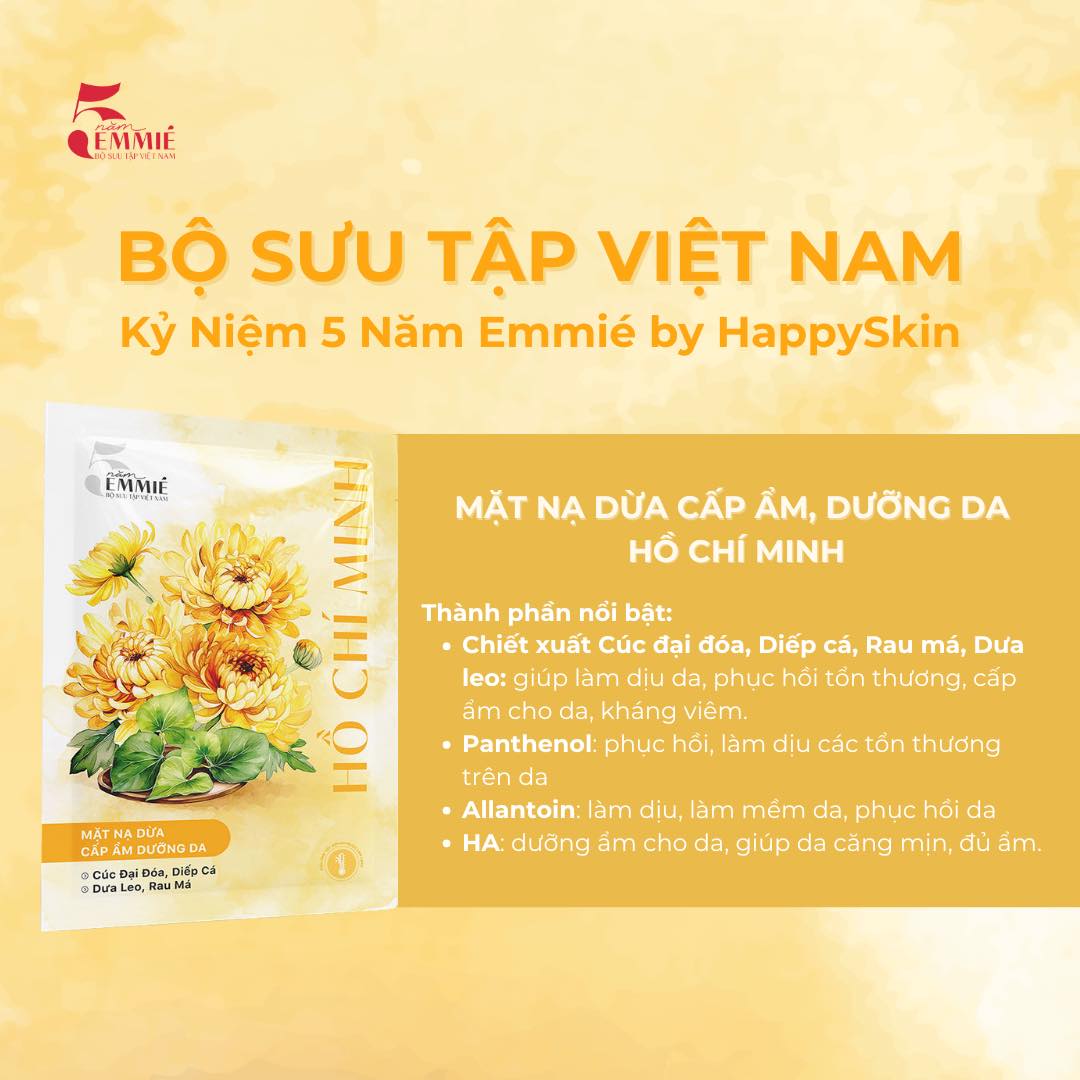 Mô tả Hộp 10 mặt nạ sinh học phôi dừa siêu tinh chất - Bộ sưu tập Việt Nam 25g - 7