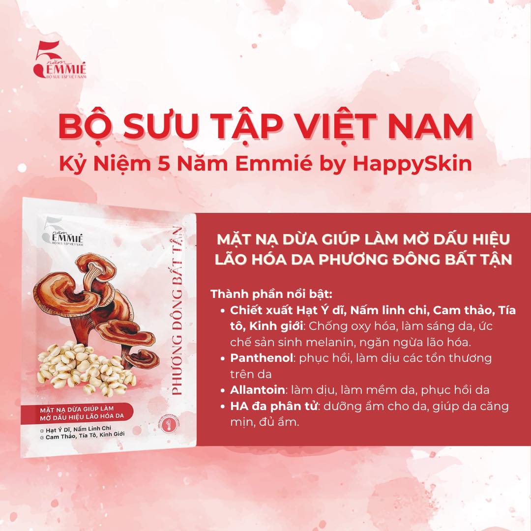 Mô tả Hộp 10 mặt nạ sinh học phôi dừa siêu tinh chất - Bộ sưu tập Việt Nam 25g - 11