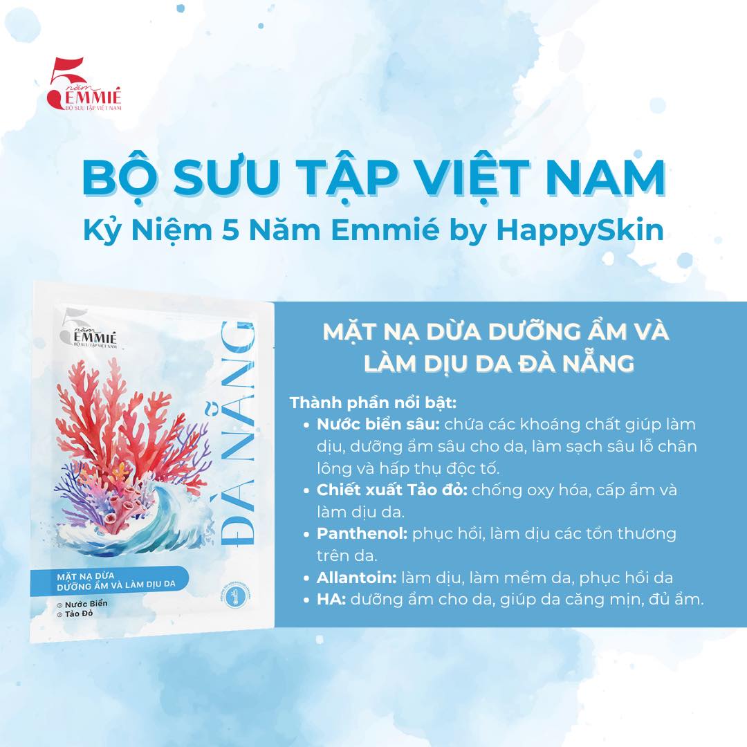 Mô tả Hộp 10 mặt nạ sinh học phôi dừa siêu tinh chất - Bộ sưu tập Việt Nam 25g - 9