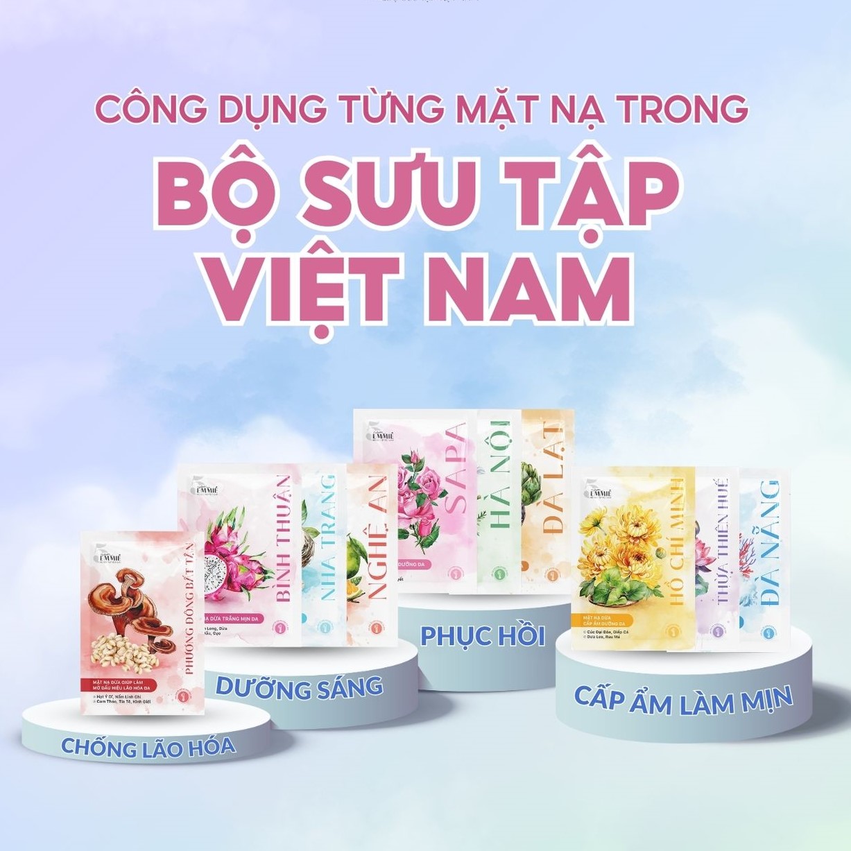 Mô tả Hộp 10 mặt nạ sinh học phôi dừa siêu tinh chất - Bộ sưu tập Việt Nam 25g - 1