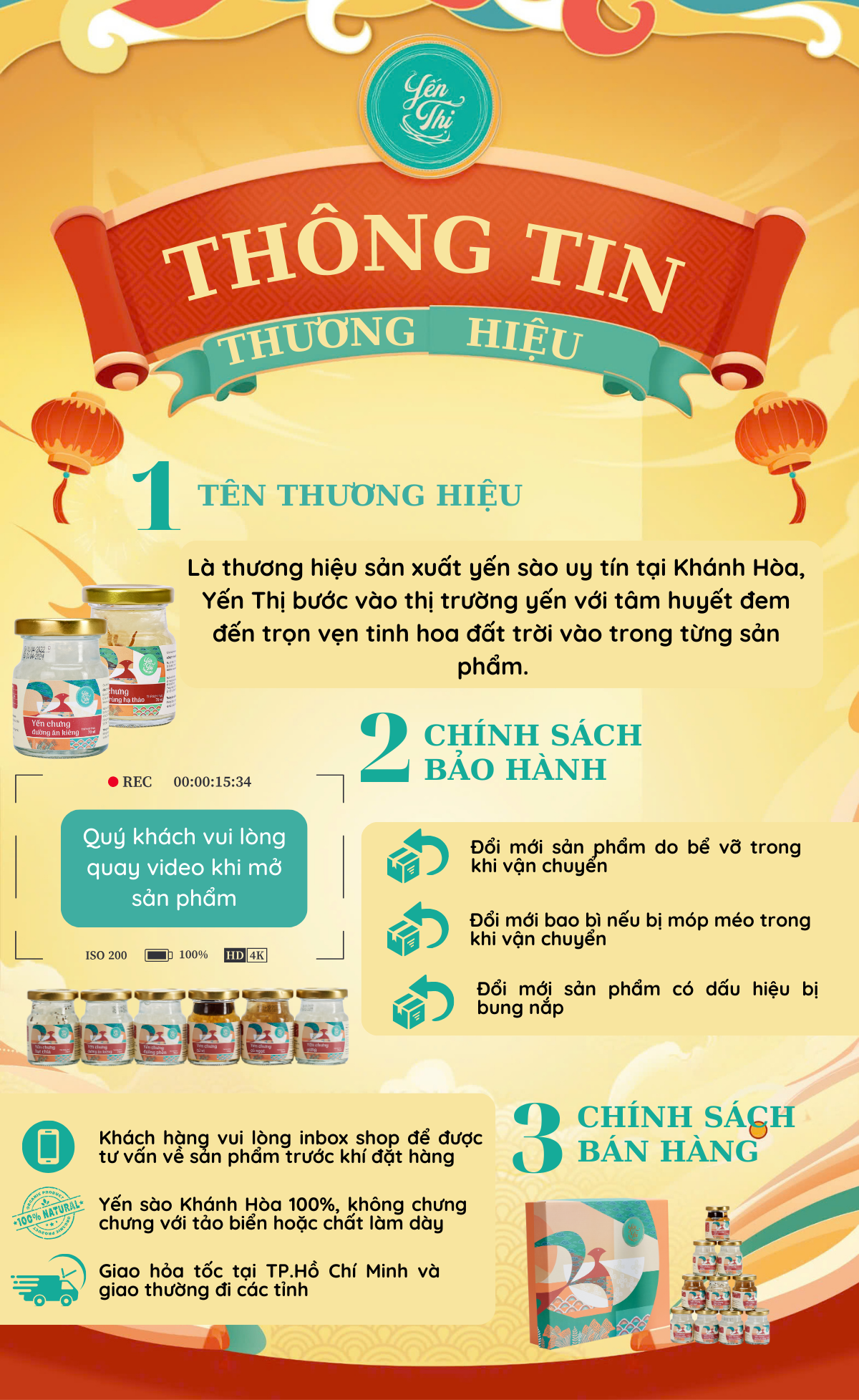 Mô tả Yến Thị - Gói tiết kiệm 50 hũ, không hộp - Yến sào Khánh Hòa chưng sẵn -30% yến/hũ 70ml - 1