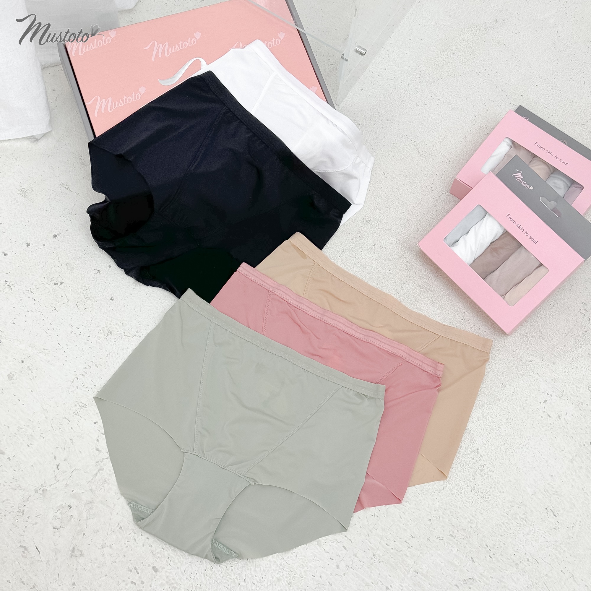 Mô tả Quần Lót Nữ Mustoto Trơn Mỏng Lưng Cao Ôm Bụng Thoải Mái Anise (MQ09) - 12