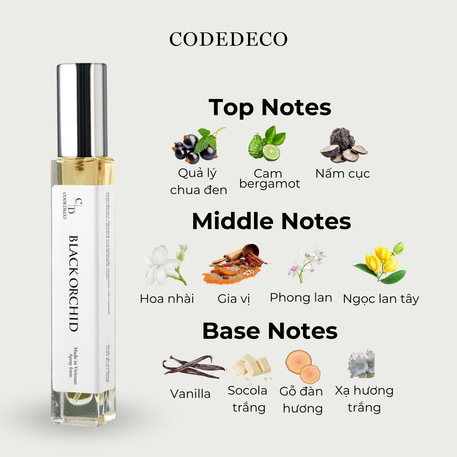 Mô tả 02 chai tinh dầu nước hoa CODEDECO 10ml dạng xịt + 4 vial 2.5 mùi ngẫu nhiên - 4