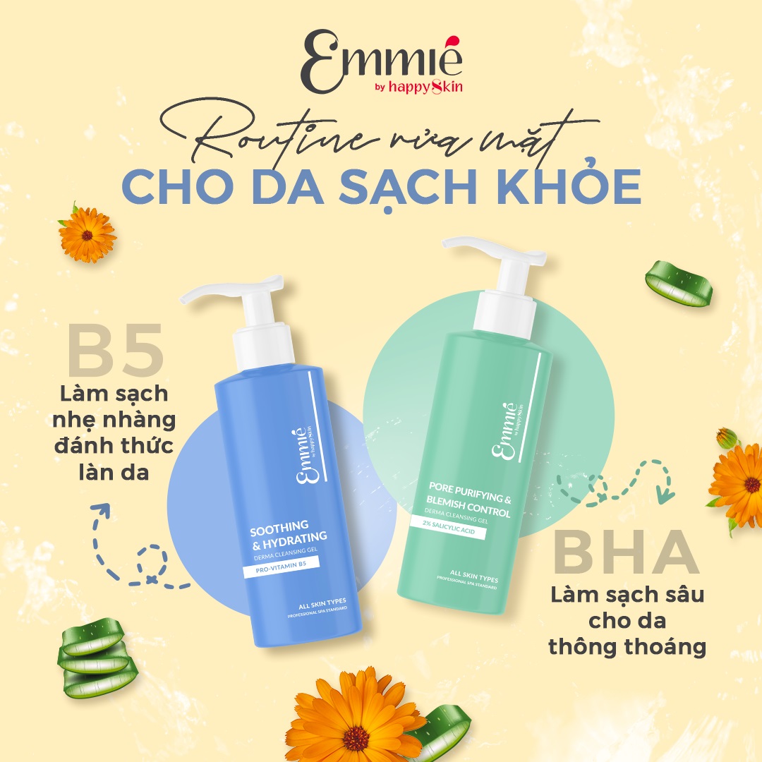 Mô tả Gel Rửa Mặt Sạch Sâu Kiểm Soát Mụn Emmié Pore Purifying & Blemish Control Derma Cleansing 180ml - 3