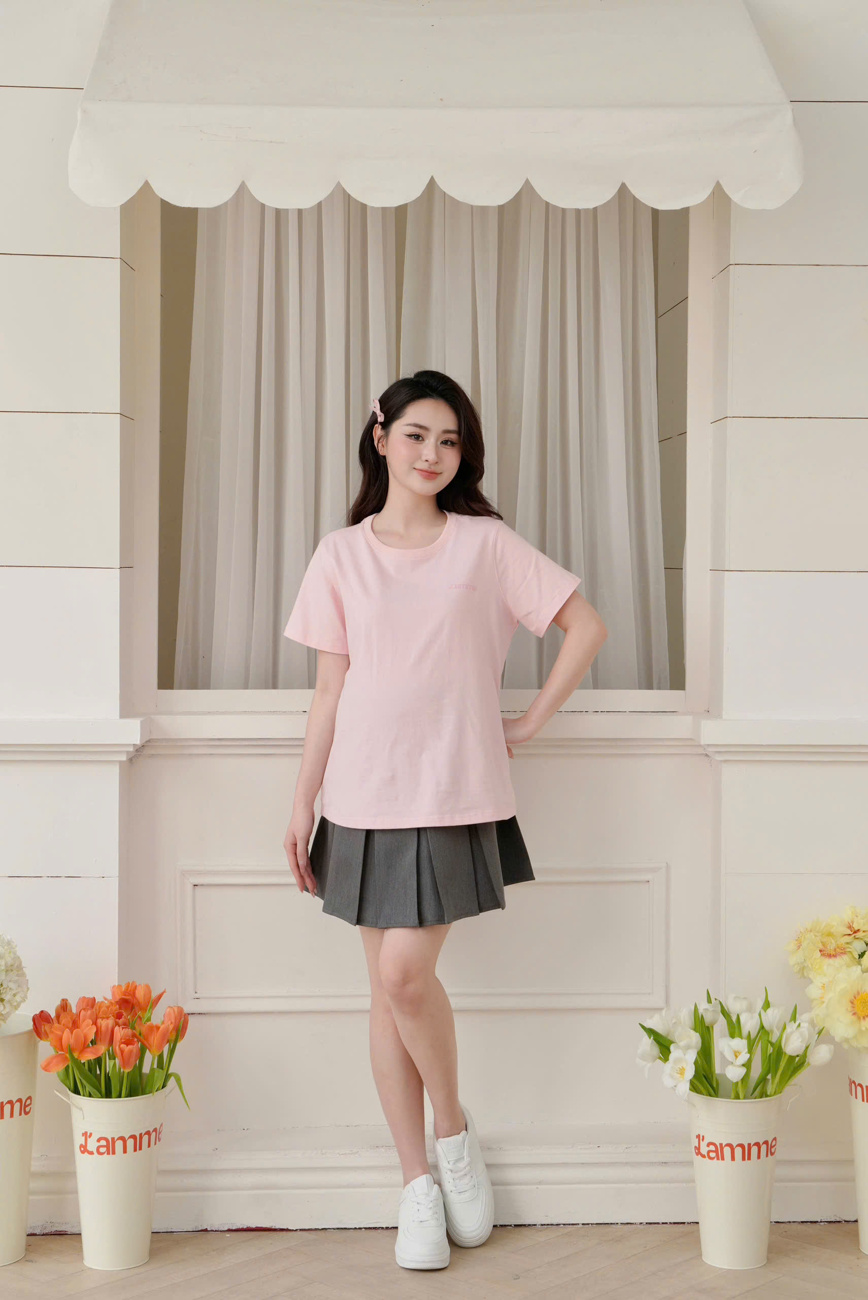 Mô tả Áo phông bầu L'amme Tee chất cotton thấm hút mồ hôi mặc được sau sinh by LAMME - 2