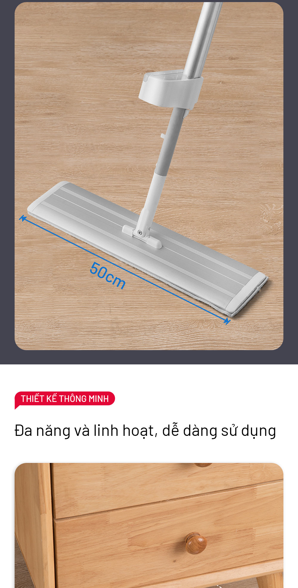 Cây lau nhà Parroti Magic MG02 xoay 360 độ
