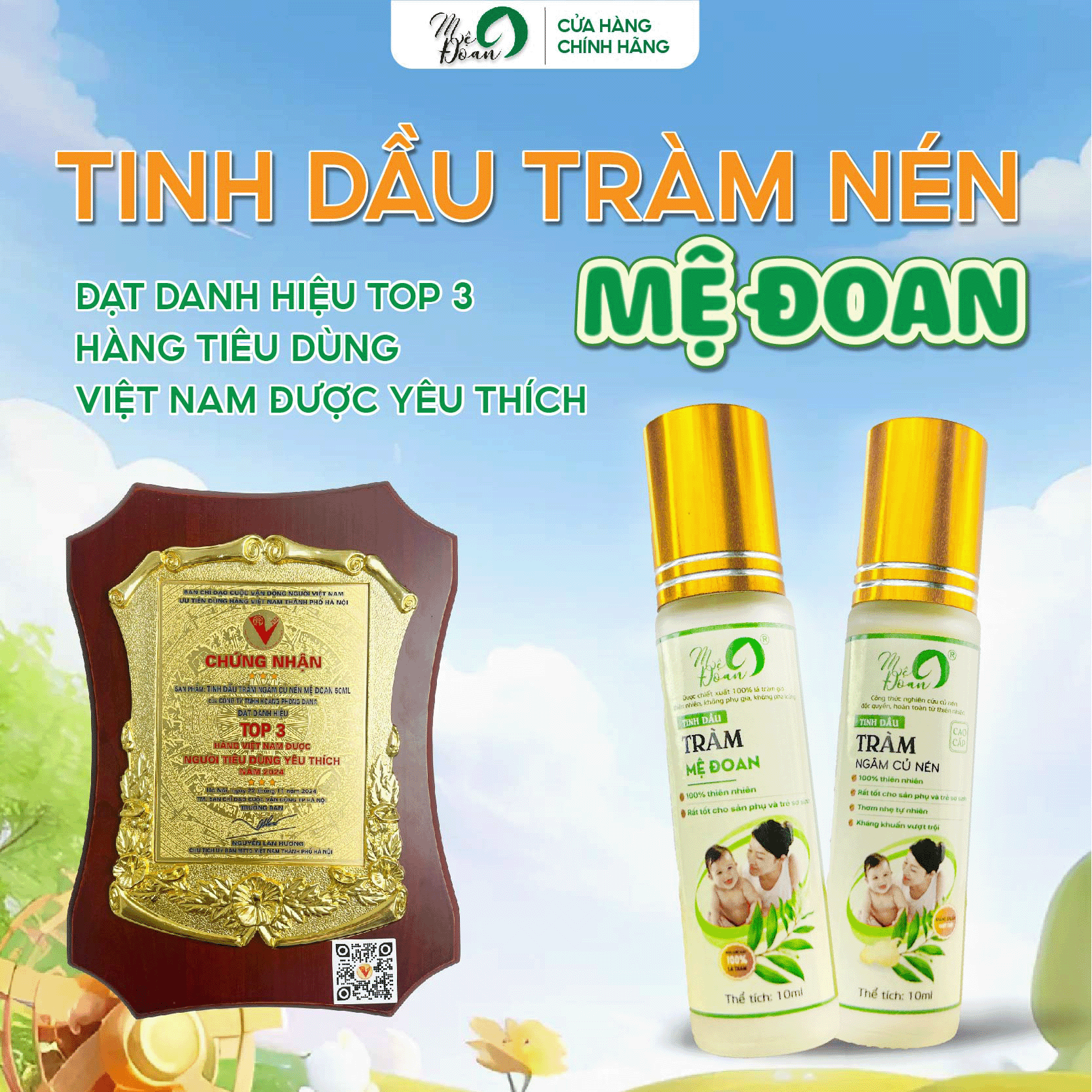 Mô tả - Tinh dầu tràm bi lăn Mệ Đoan thiết kế dạng lăn nhỏ gọn tiện lợi, phòng chống cảm gió, giữ ấm cơ thể dung tích 10 - 6