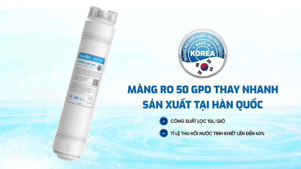 Mô tả Máy lọc nước RO Karofi KAQ-U50K 10 lõi - Nước uống trực tiếp - 4