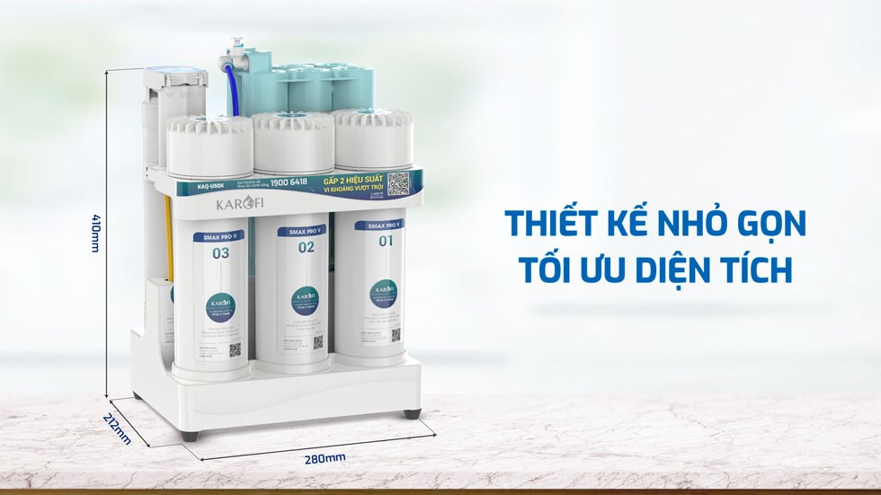 Mô tả Máy lọc nước RO Karofi KAQ-U50K 10 lõi - Nước uống trực tiếp - 6