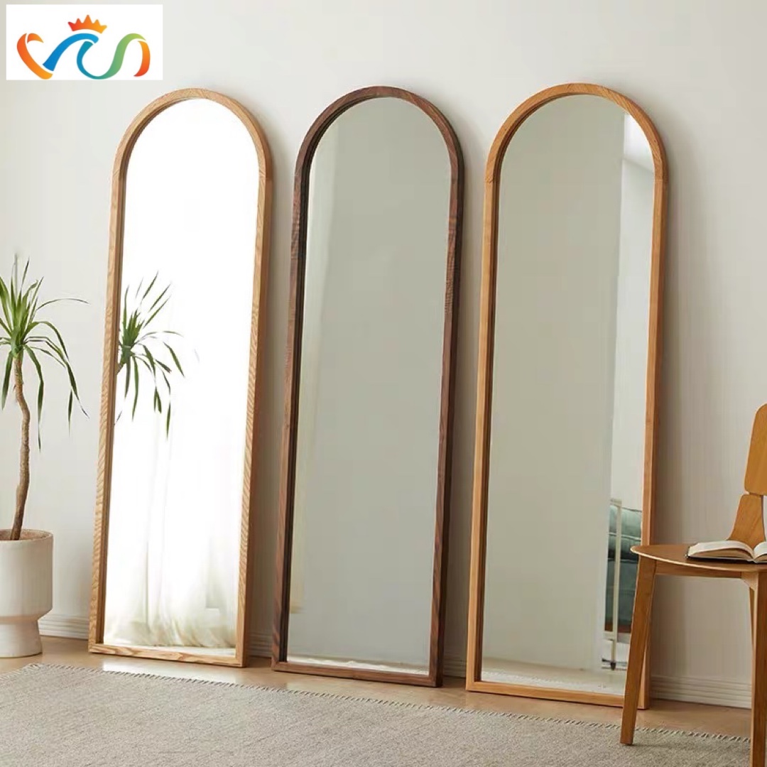 Mô tả Gương soi toàn thân khung gỗ tự nhiên VUADECOR nhiều màu treo tường kích thước 50x150cm - 1