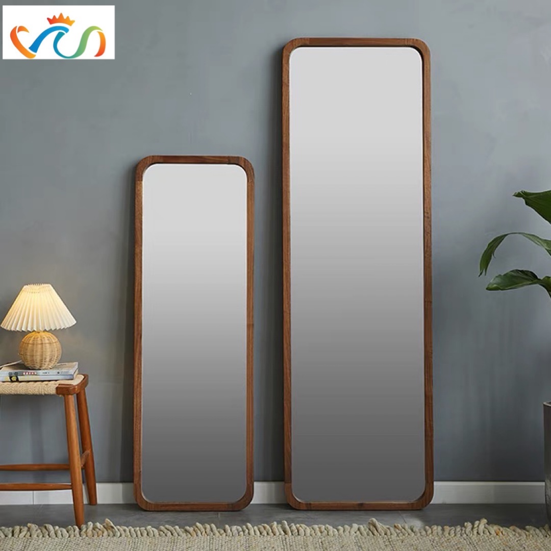 Mô tả Gương soi toàn thân khung gỗ tự nhiên VUADECOR nhiều màu treo tường kích thước 50x150cm - 2