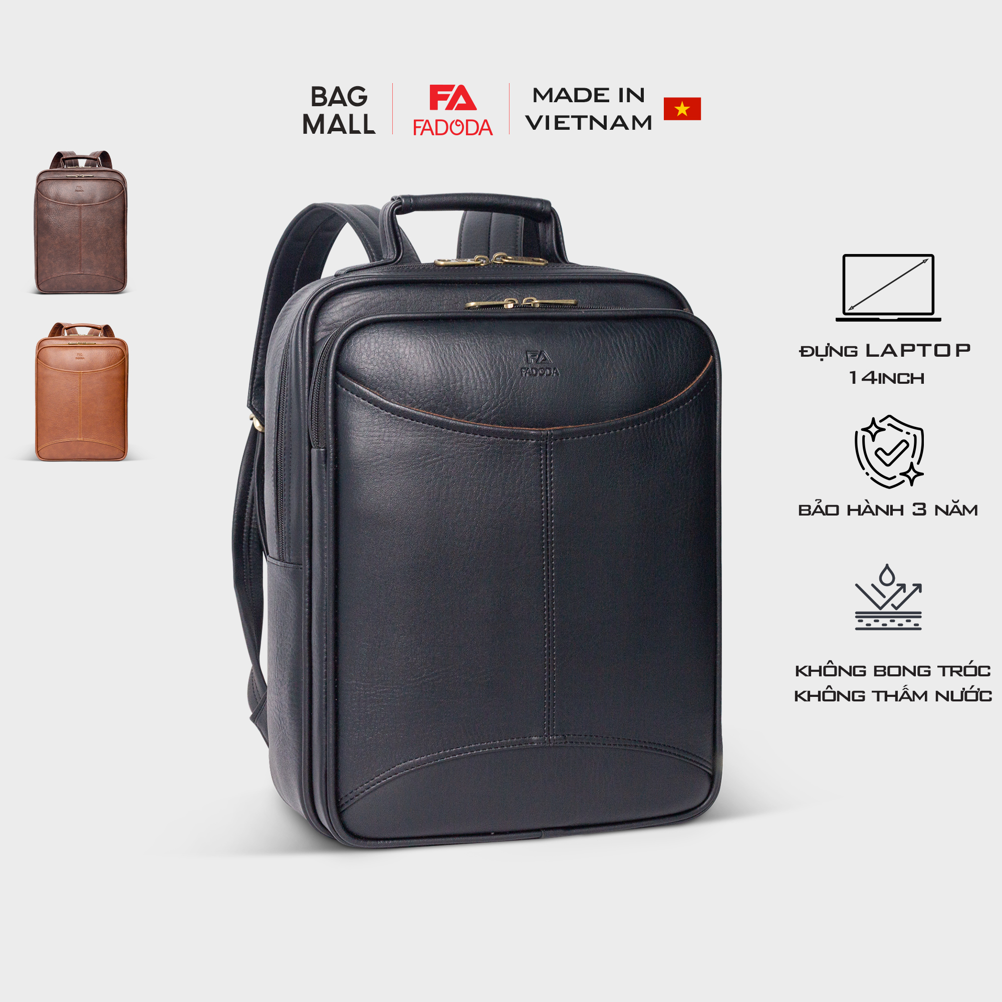 Mô tả Balo đựng laptop unisex FADODA FBA4 - 1