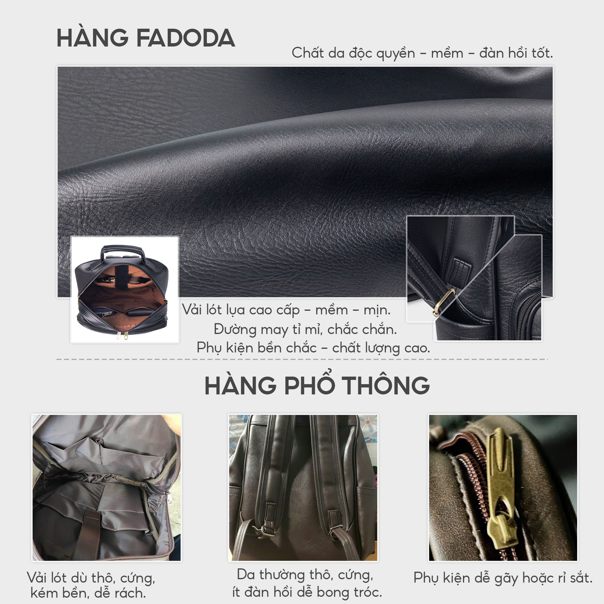 Mô tả Balo đựng laptop unisex FADODA FBA4 - 5