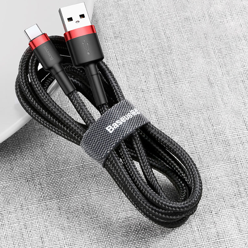 Mô tả Cáp sạc nhanh CHÍNH HÃNG Baseus Chuẩn USB ra Type C - Dây Bọc Dù Chống Gãy Gập - Siêu Bền - 3