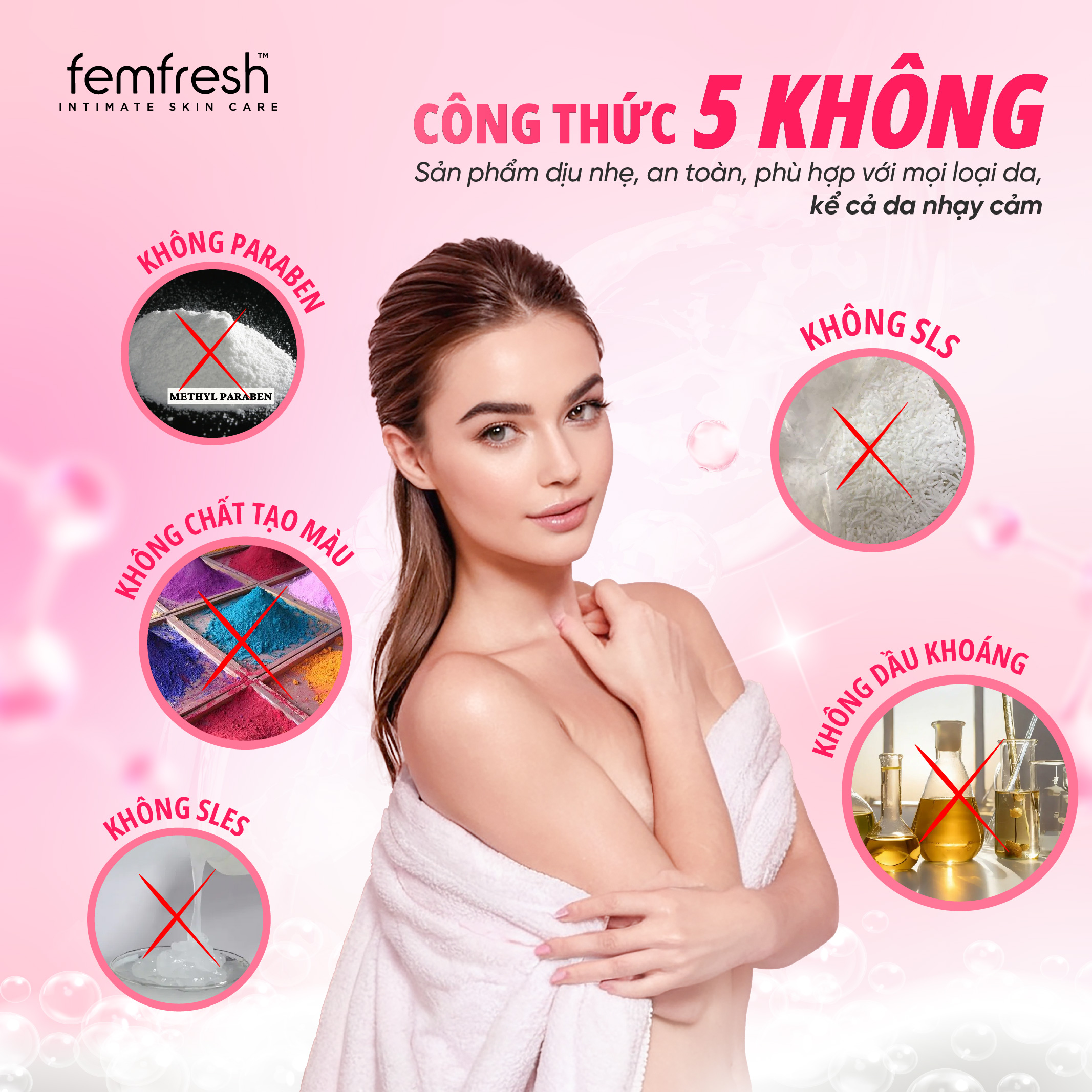 Mô tả Bọt vệ sinh phụ nữ cao cấp Femfresh - Giúp Dưỡng Ẩm, chống viêm, ngăn ngừa nấm ngứa- 150ml - 4