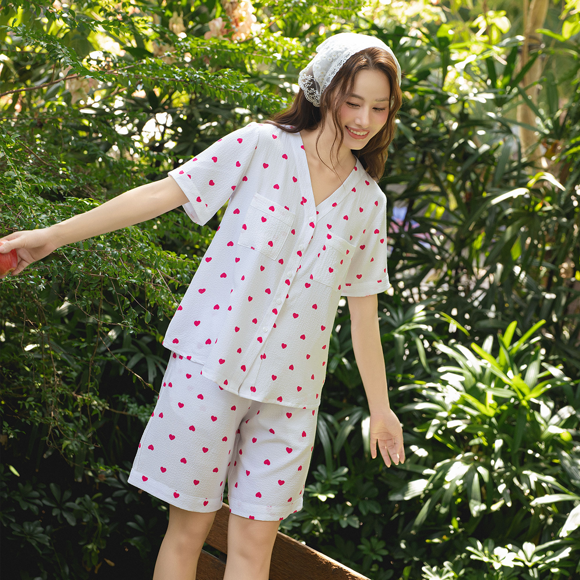 Mô tả VIBES Đồ bộ Pijama ngắn cổ V chất đũi xốp Mon Py Set - 2