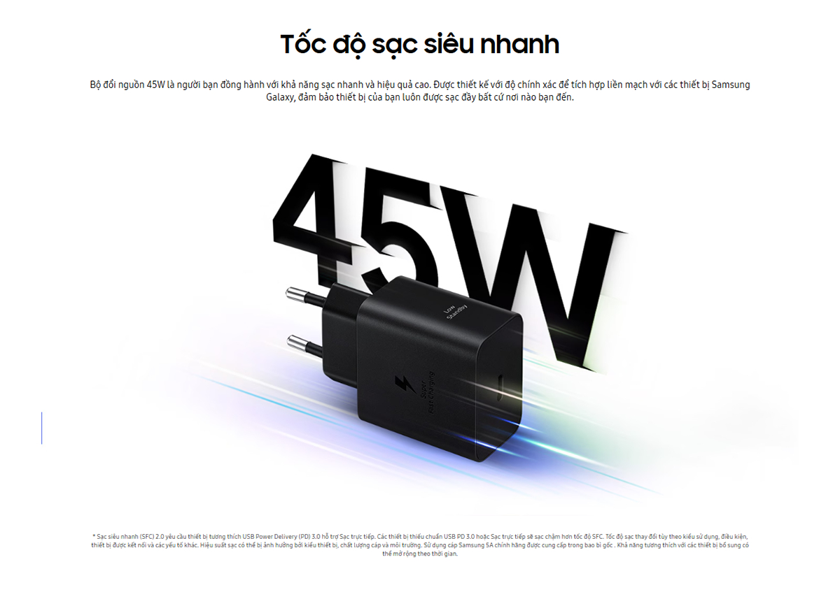 Mô tả Củ sạc Samsung kèm cáp 45W - 1